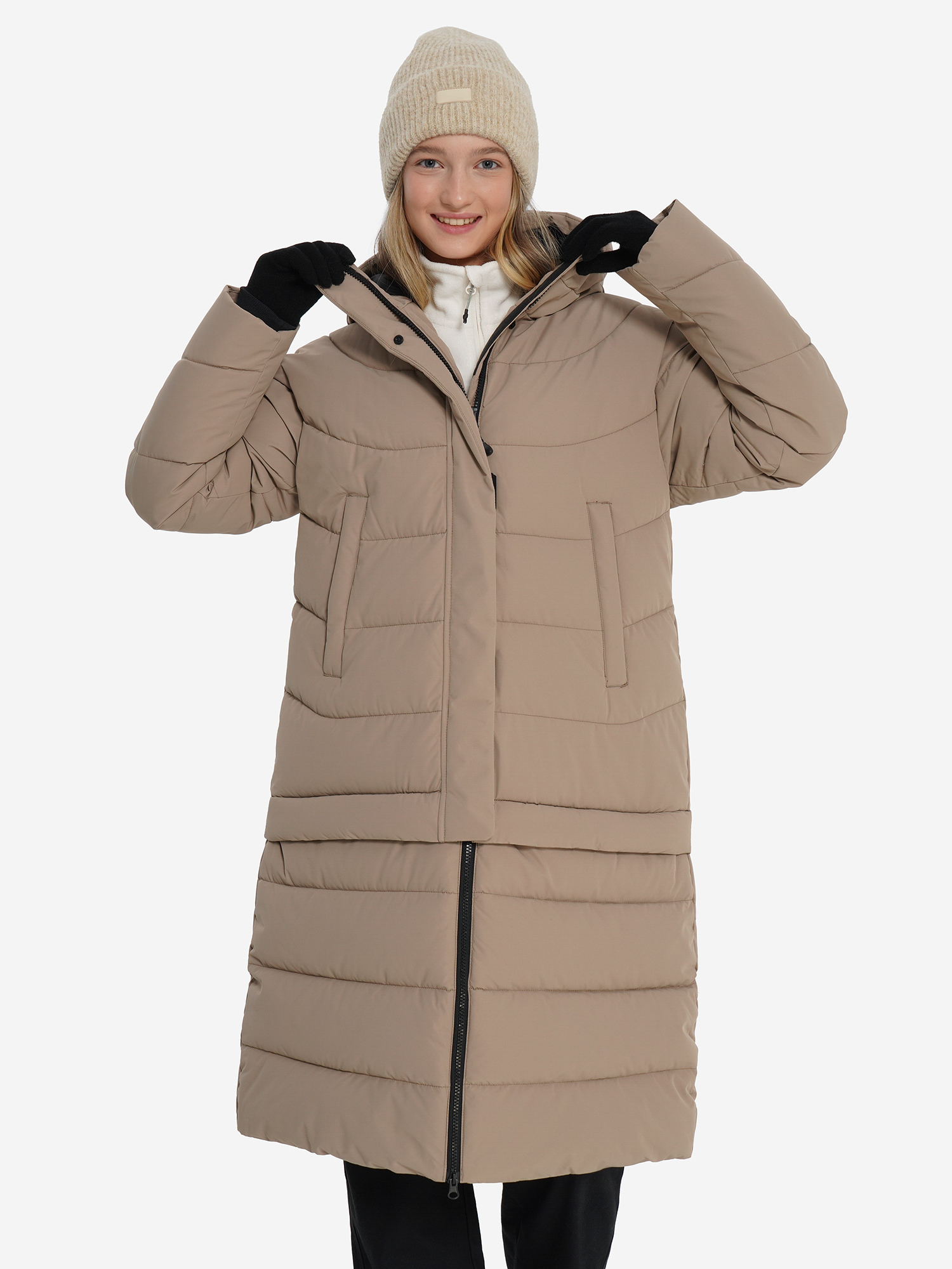 

Пальто утепленное для девочек Northland, Коричневый