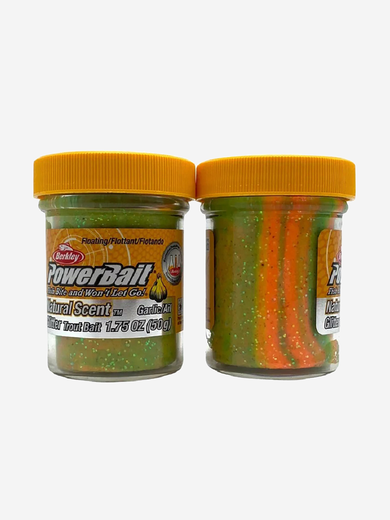 

Паста форелевая Berkley PowerBait Natural Scent Garlic Rainbow/ Чеснок радужный 50gr, Желтый
