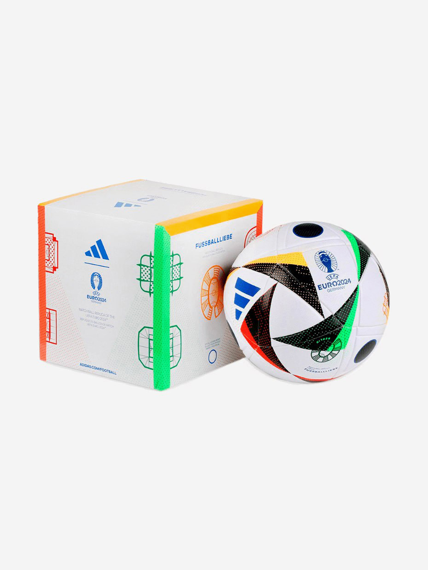 Мяч футбольный ADIDAS Euro24 Fussballliebe LGE Box, р.5, Белый