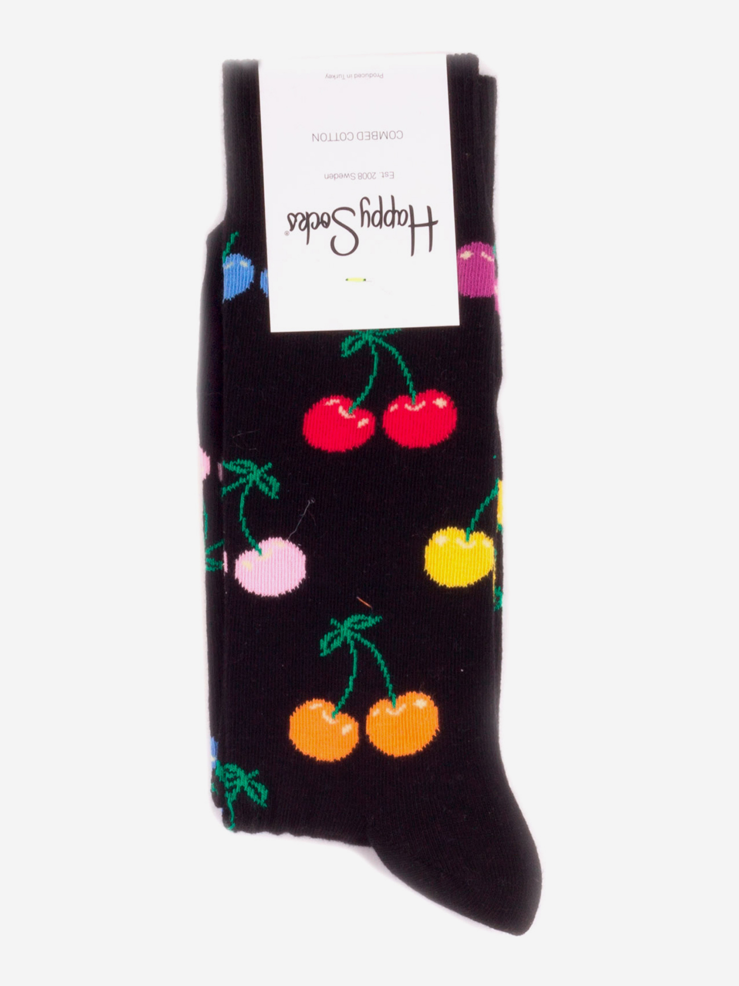Носки с рисунками Happy Socks - Cherry Multicolor, Черный