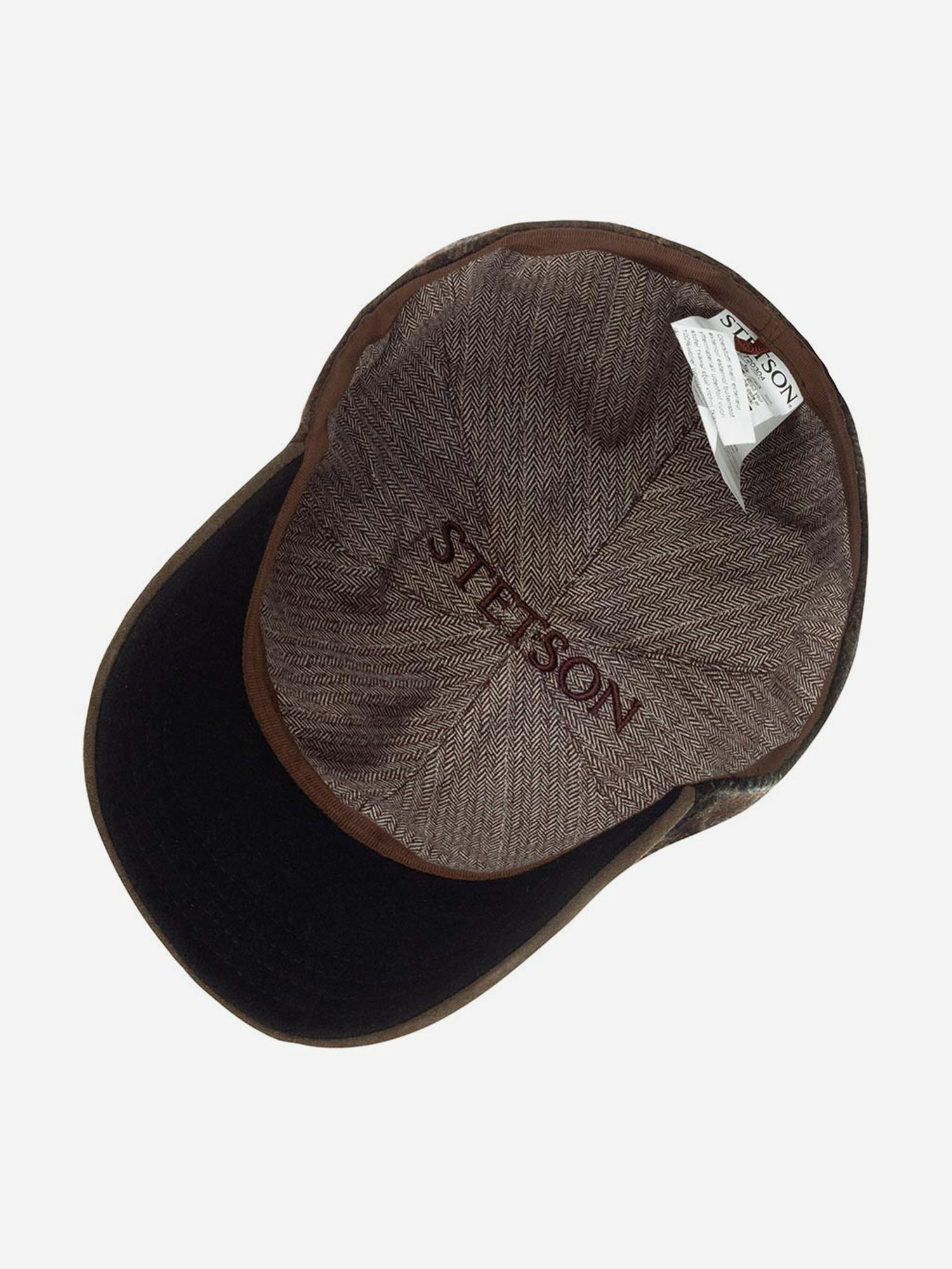 Бейсболка STETSON 7720304 BASEBALL CAP WOOL CHECK (коричневый), Коричневый 02-641XDOXS9Z-60, размер 57 - фото 4