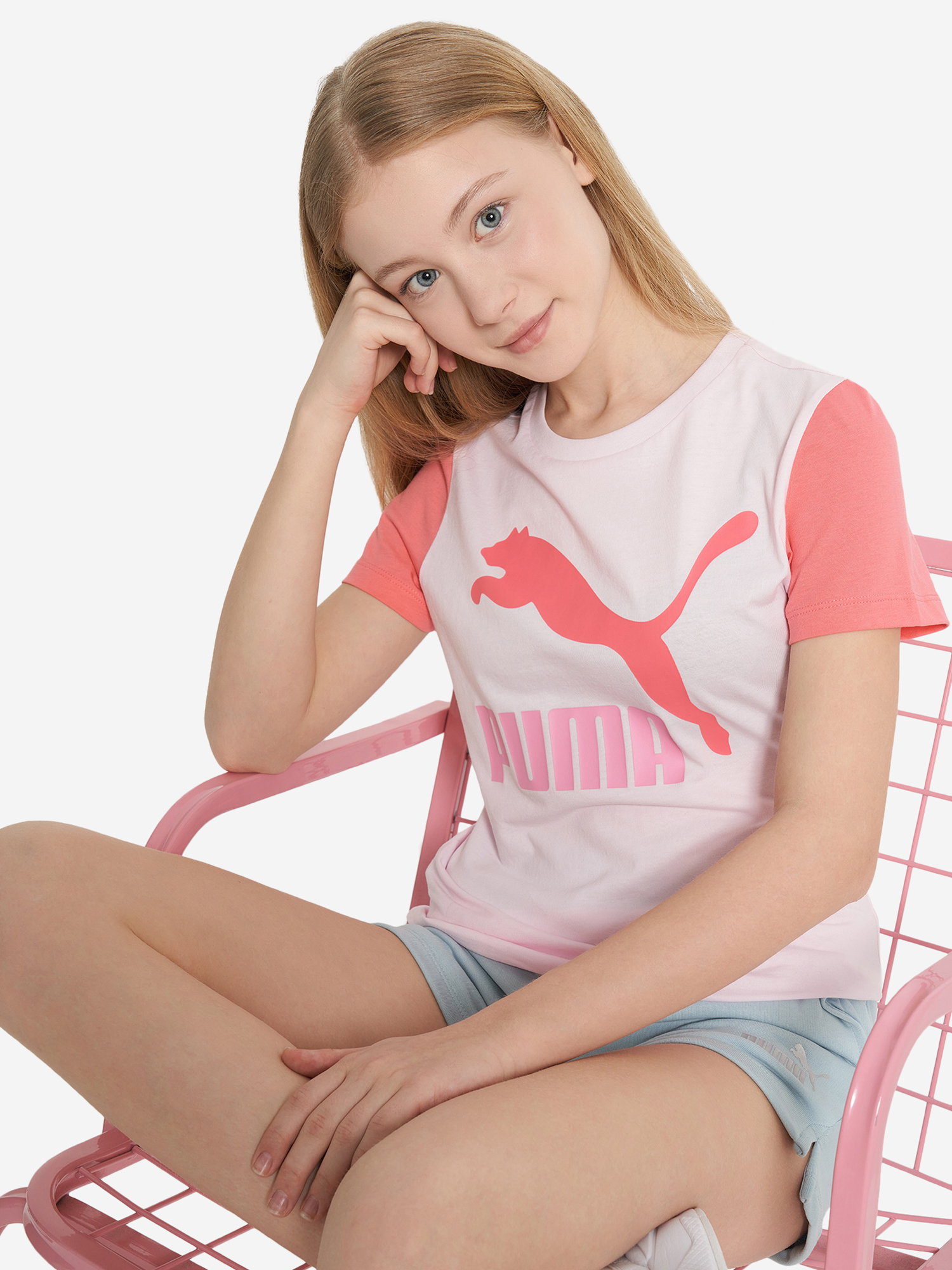 

Футболка для девочек PUMA Classics, Розовый