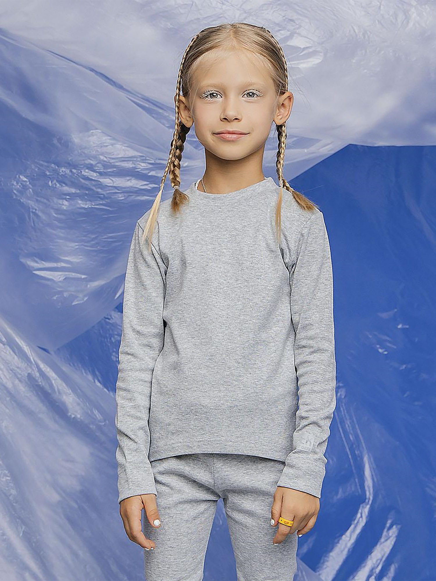 Изображение товара Термобелье верх для девочек batik серый, Серый