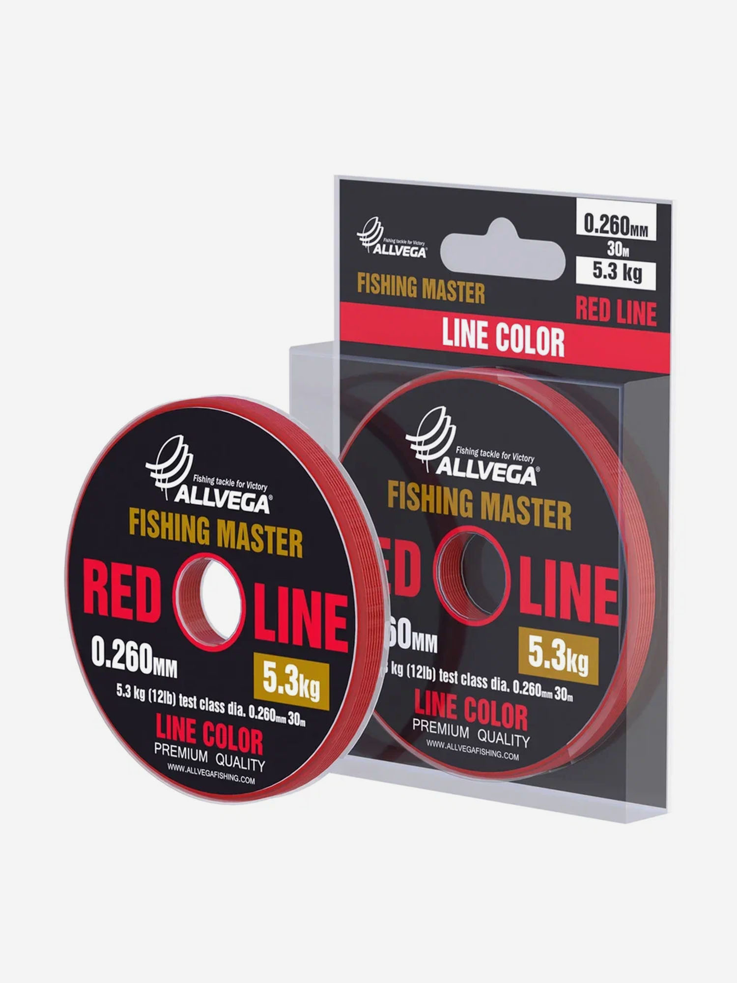 

Леска монофильная ALLVEGA "Fishing Master" 30м 0,260мм (5,3кг) рубиновая, Красный