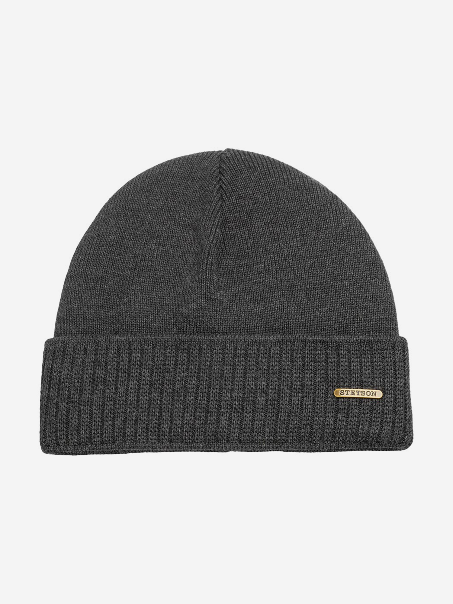 

Шапка с отворотом STETSON 8599304 BEANIE MERINO (серый), Серый