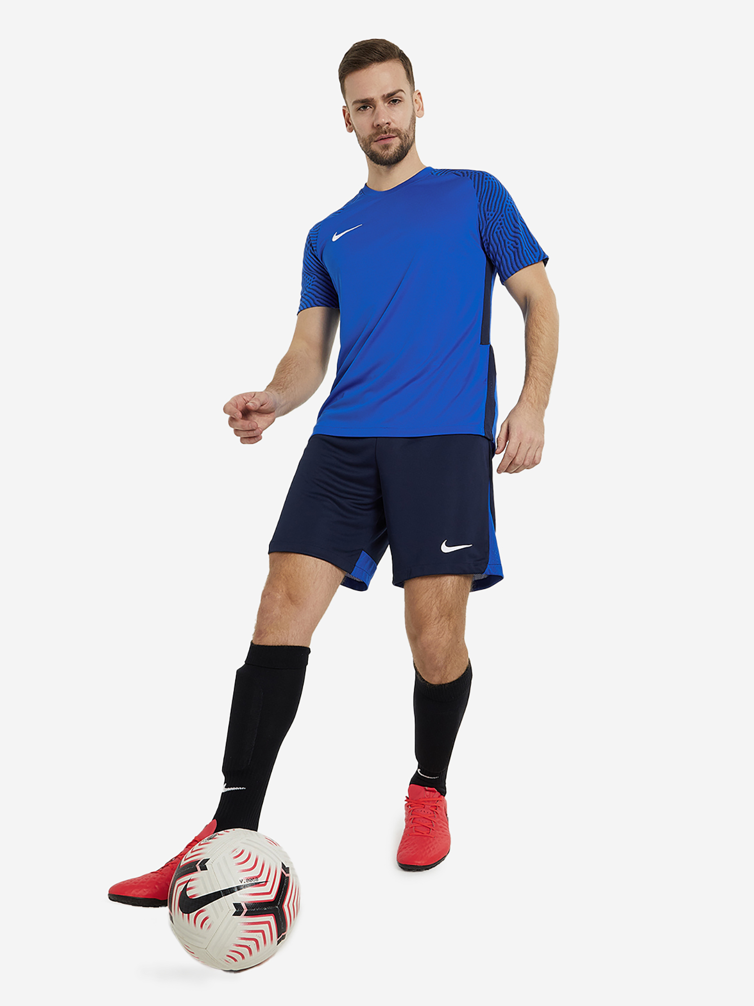 Футболка мужская Nike Jersey Strike 22, Синий CW3544N06-463, размер RUS 50-52 | EUR L - фото 3