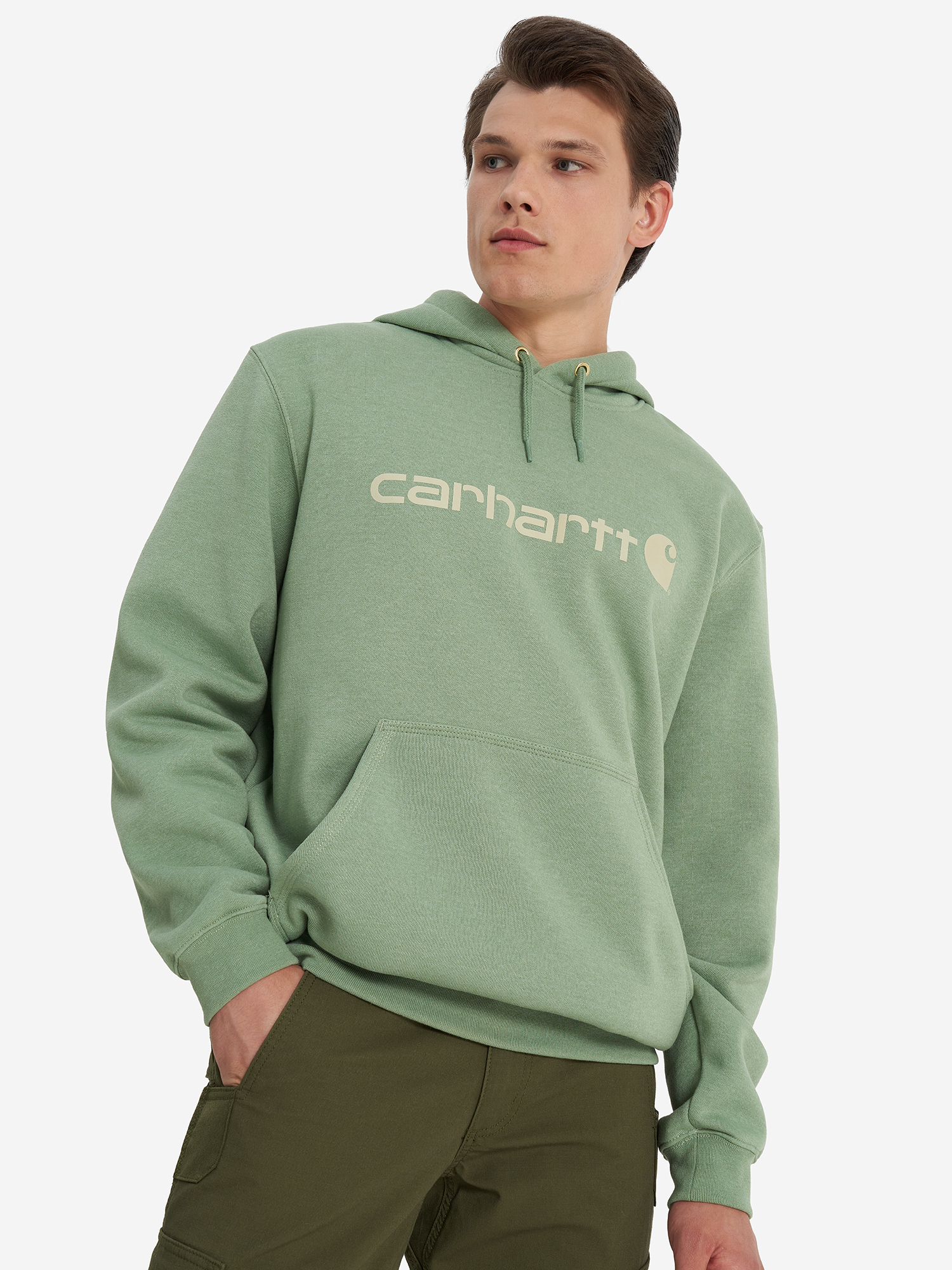 Худи мужская Carhartt, Зеленый 100074C2H-GF6, размер RUS 50-52 - фото 2