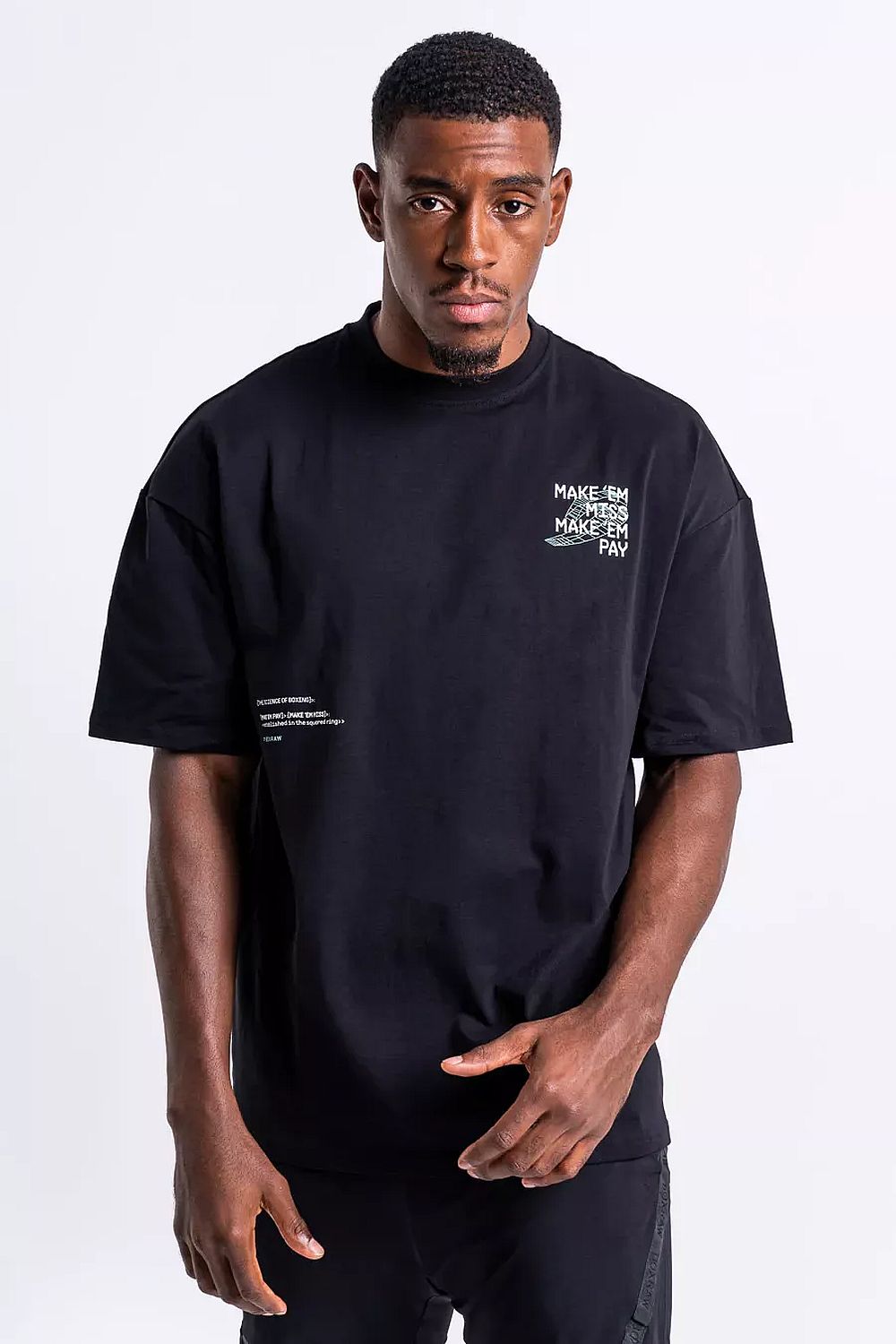 

Футболка Boxraw Oversized Make 'Em Miss, Черный