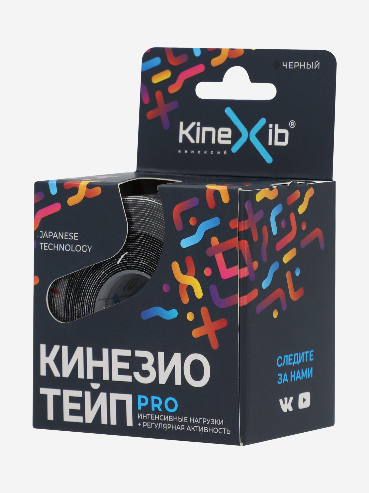 

Кинезиотейп Kinexib Pro tape, черный, Черный