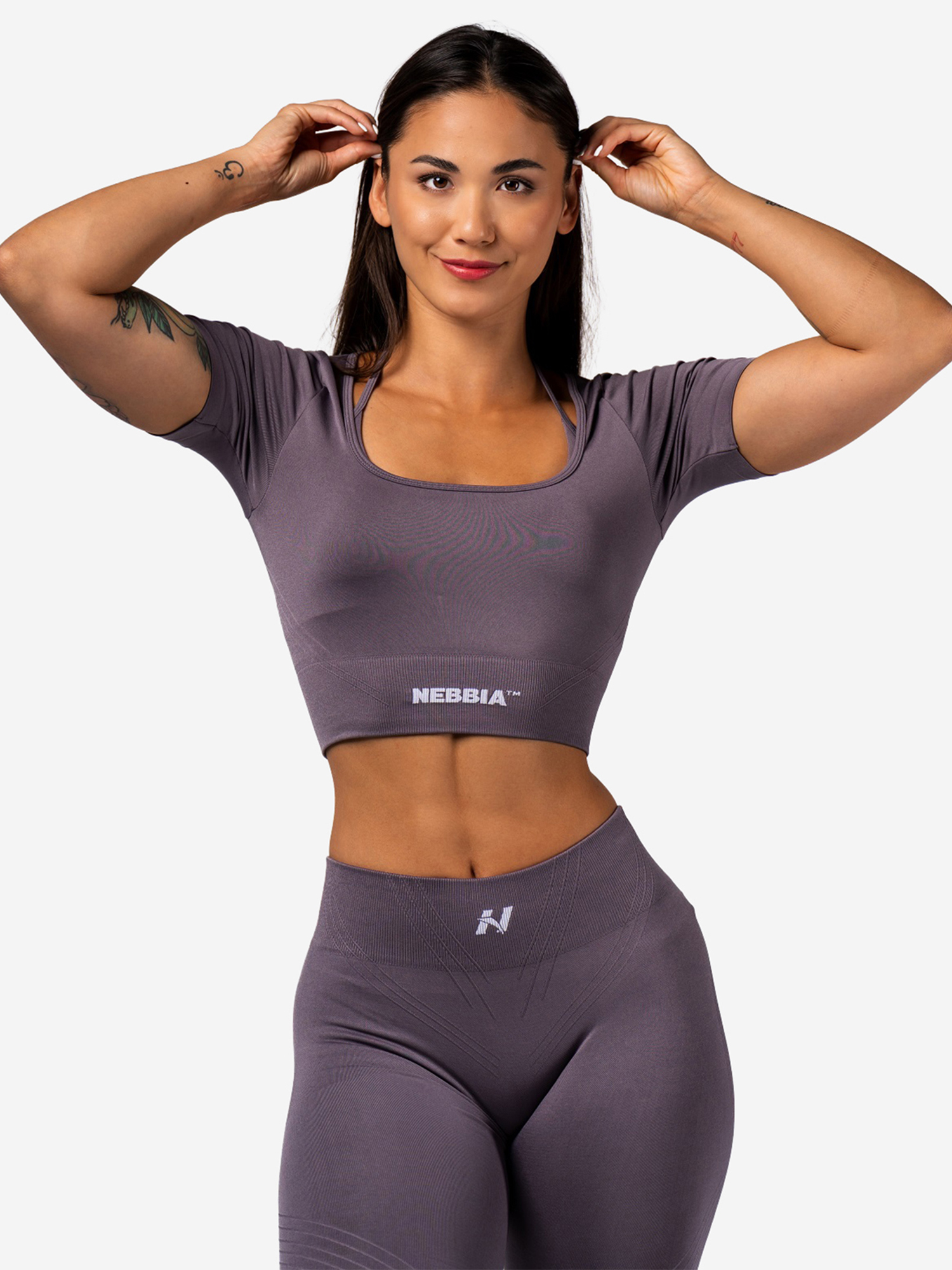 Изображение товара Топ спортивный женский NEBBIA Shaping Crop Top FLOW SEAMLESS 499