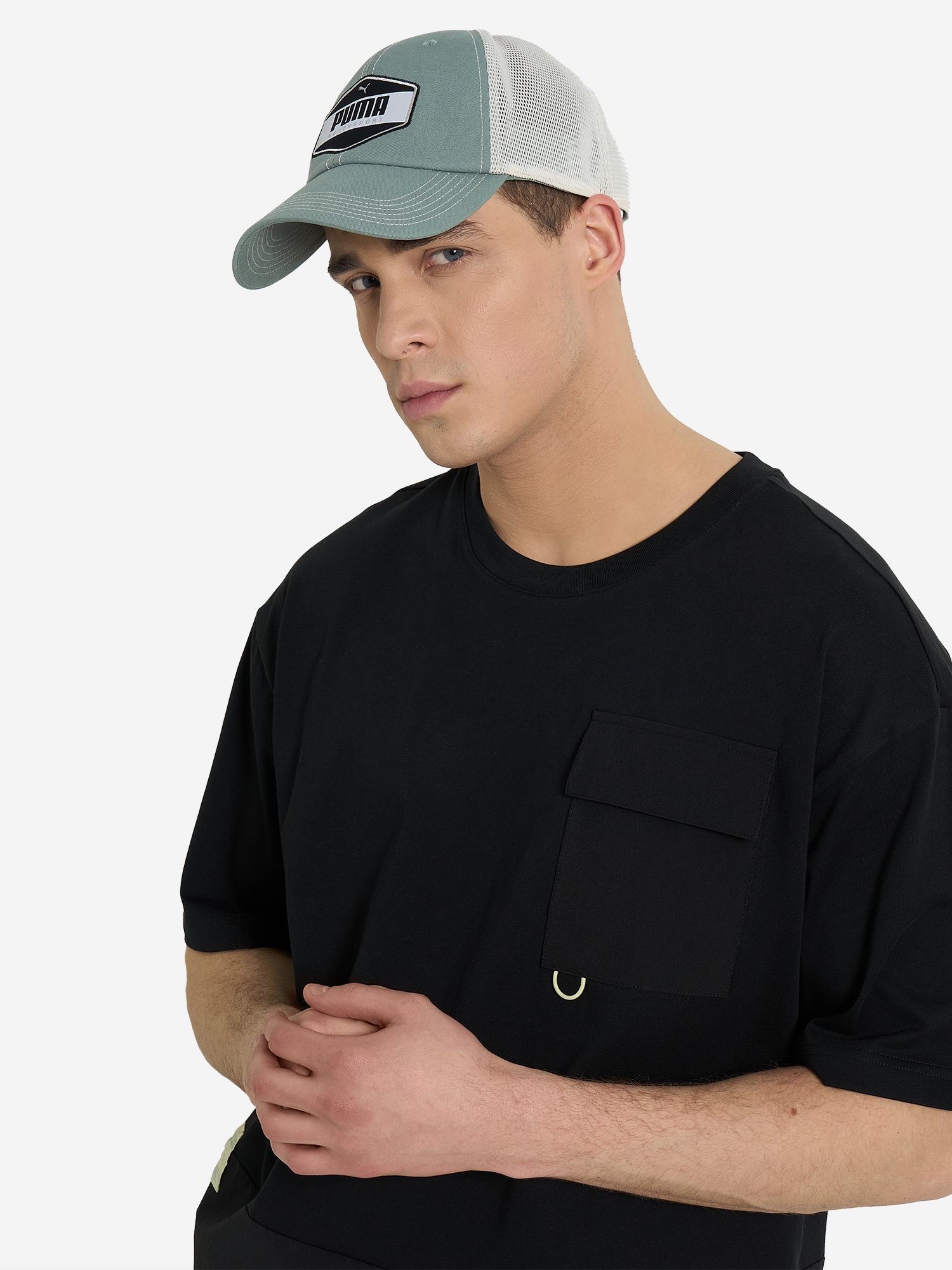 фото Бейсболка puma racing classics trucker, серый