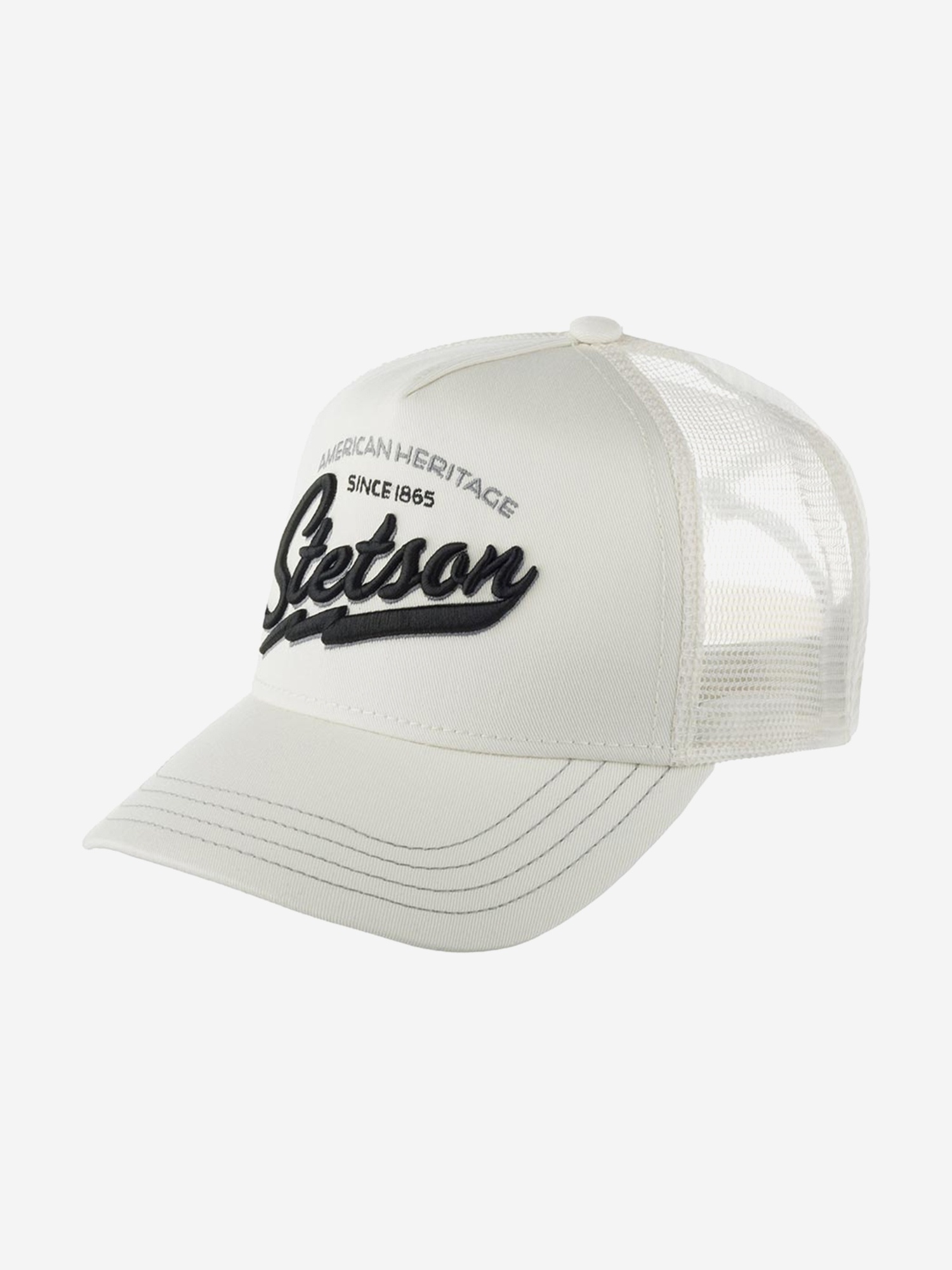 Бейсболка с сеточкой STETSON 7751171 TRUCKER CAP AMERICAN HERITAGE CLASSIC (белый), Белый
