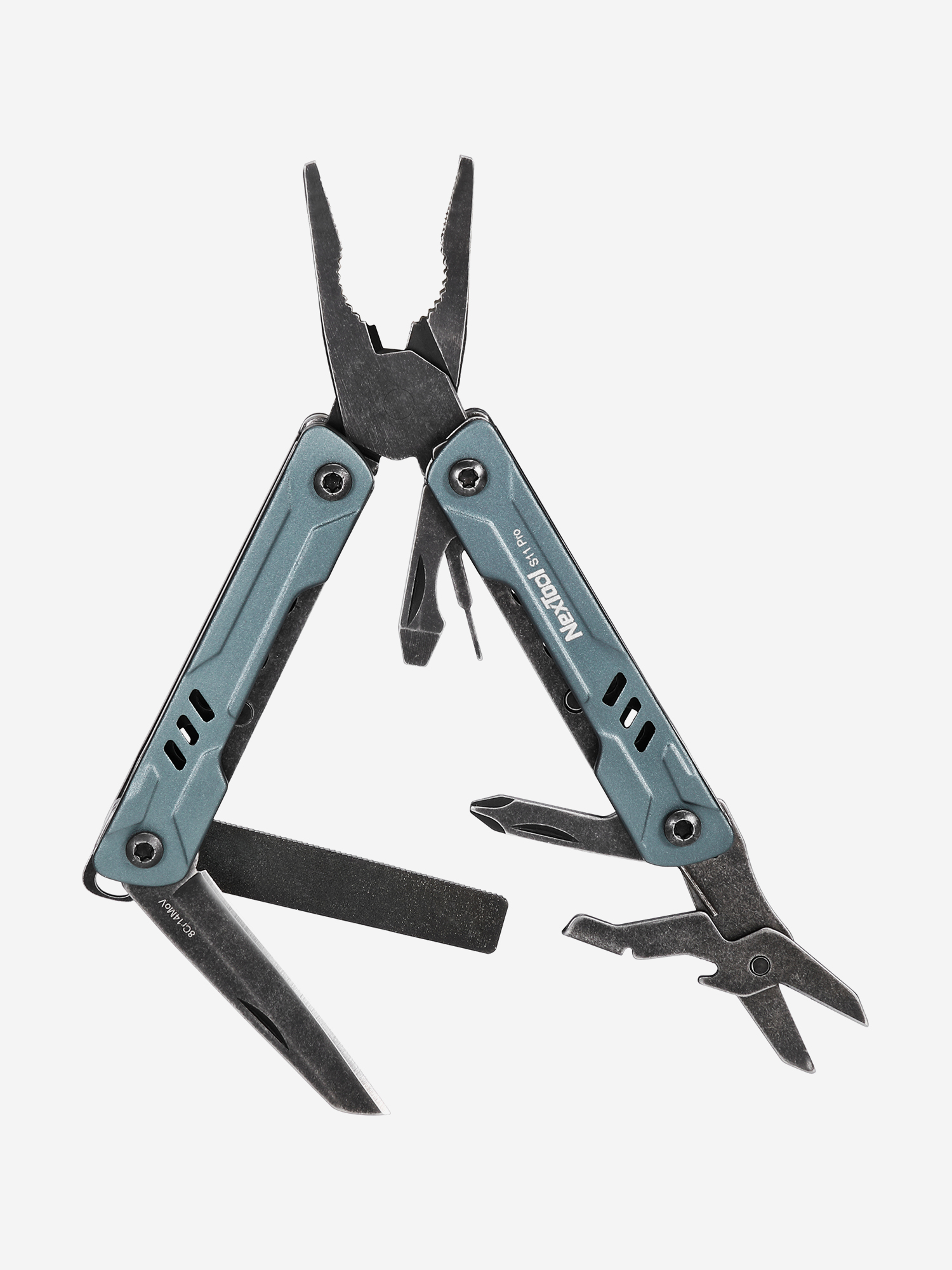 Изображение товара Мультитул Nextool Mini Sailor S11 Pro серый многофункциональный инструмент для туризма