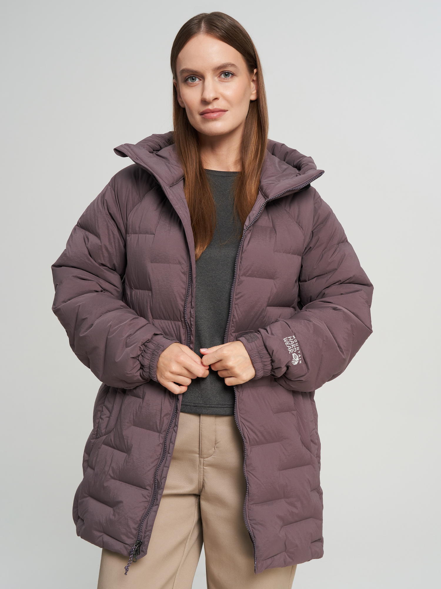 Ультралегкий пуховик женский Mountain Hardwear Stretchdown Parka, Фиолетовый