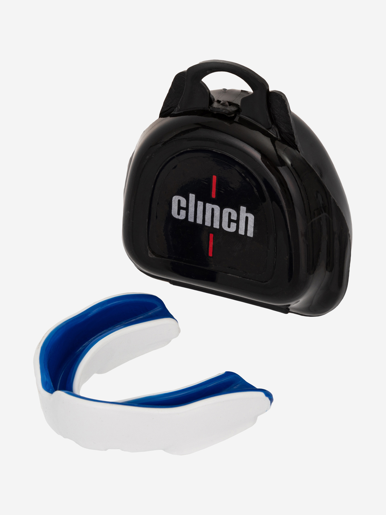 Капа одночелюстная Clinch Punch Double Layer Mouthguard бело-синяя, Белый