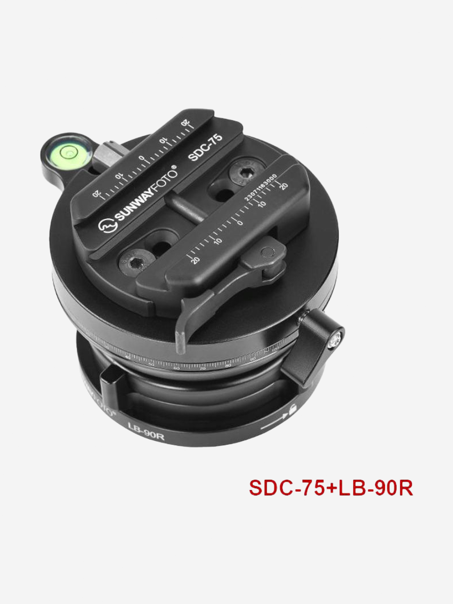 

Штативная голова Sunwayfoto LB-90R+SDC-75 с креплением Arca-Swiss/Weaver, Черный