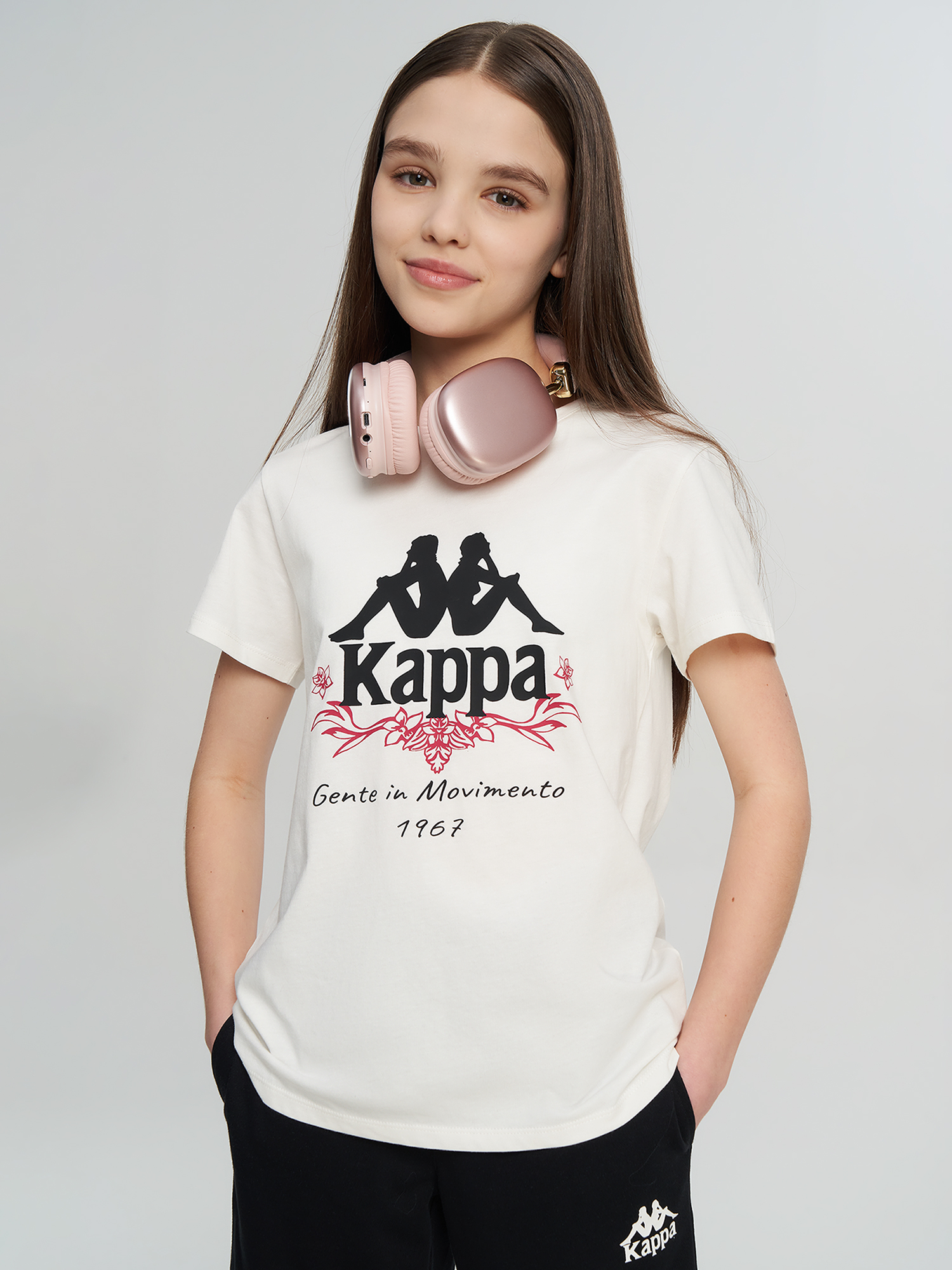 Изображение товара Футболка для девочек Kappa спортивная с логотипом Изображение товара Футболка для девочек Kappa спортивная с логотипом