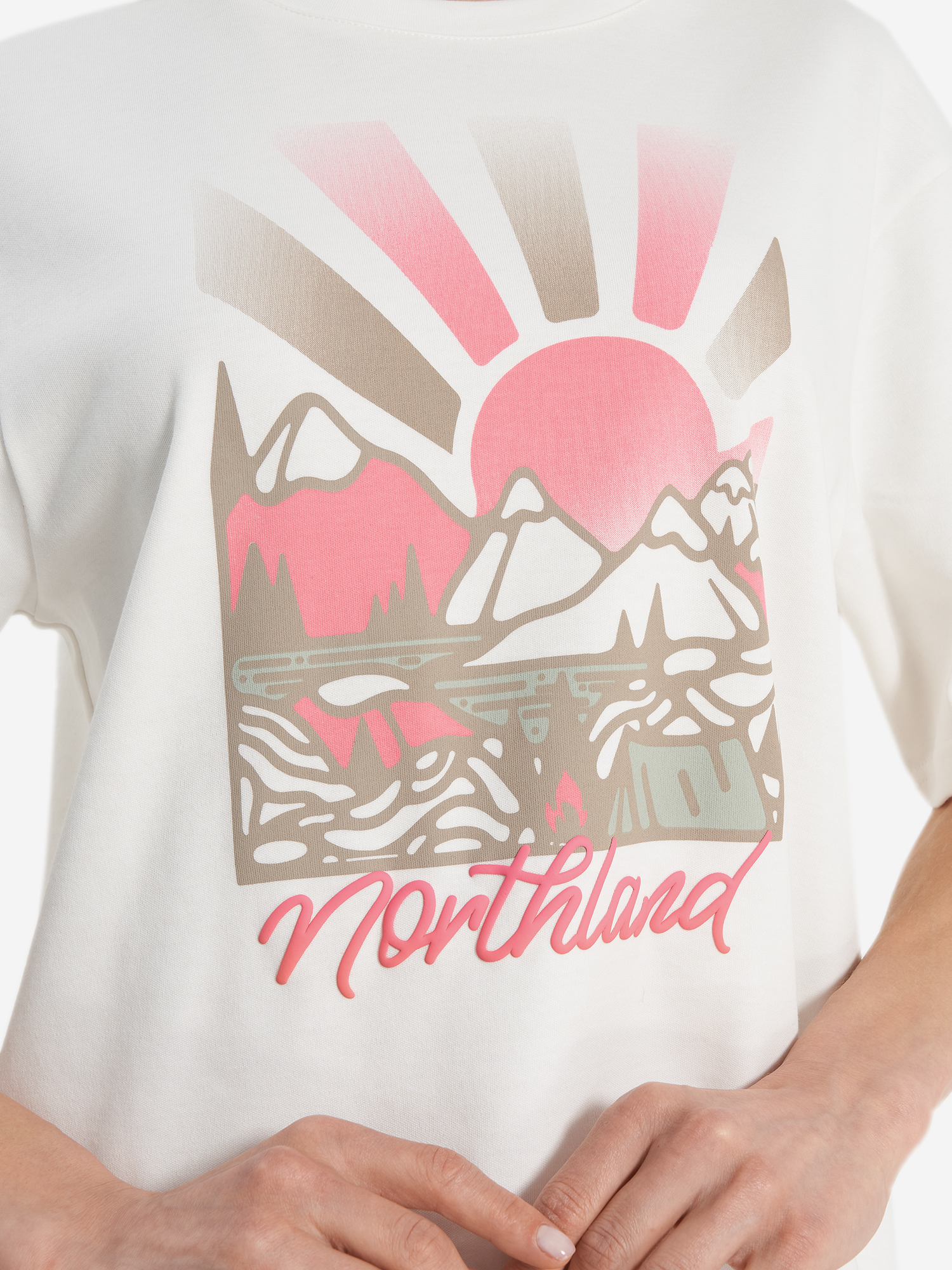 фото Футболка женская northland, бежевый