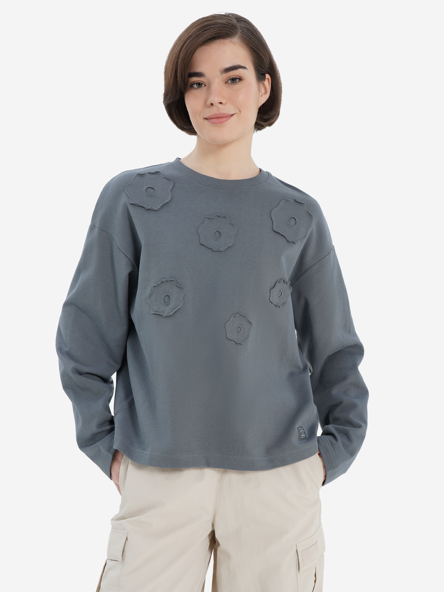 Женский свитшот оверсайз Protest, серый, арт. 142345pr0-93