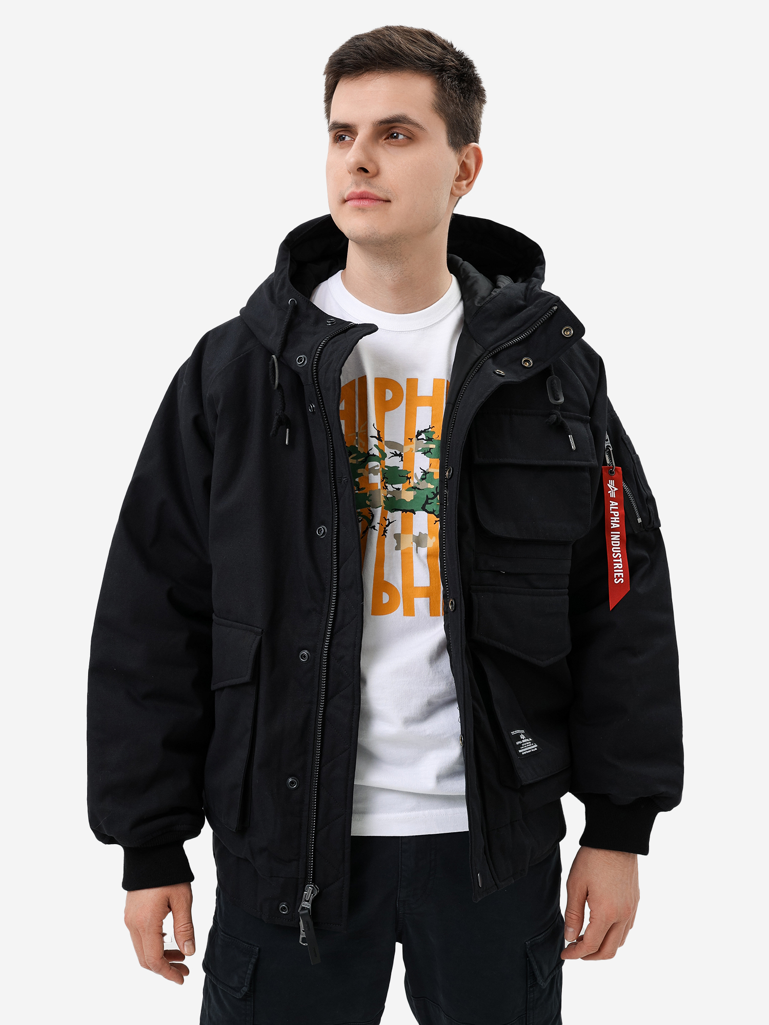 

Бомбер утепленный мужской MA-1 Hunting MOD Alpha Industries, Черный