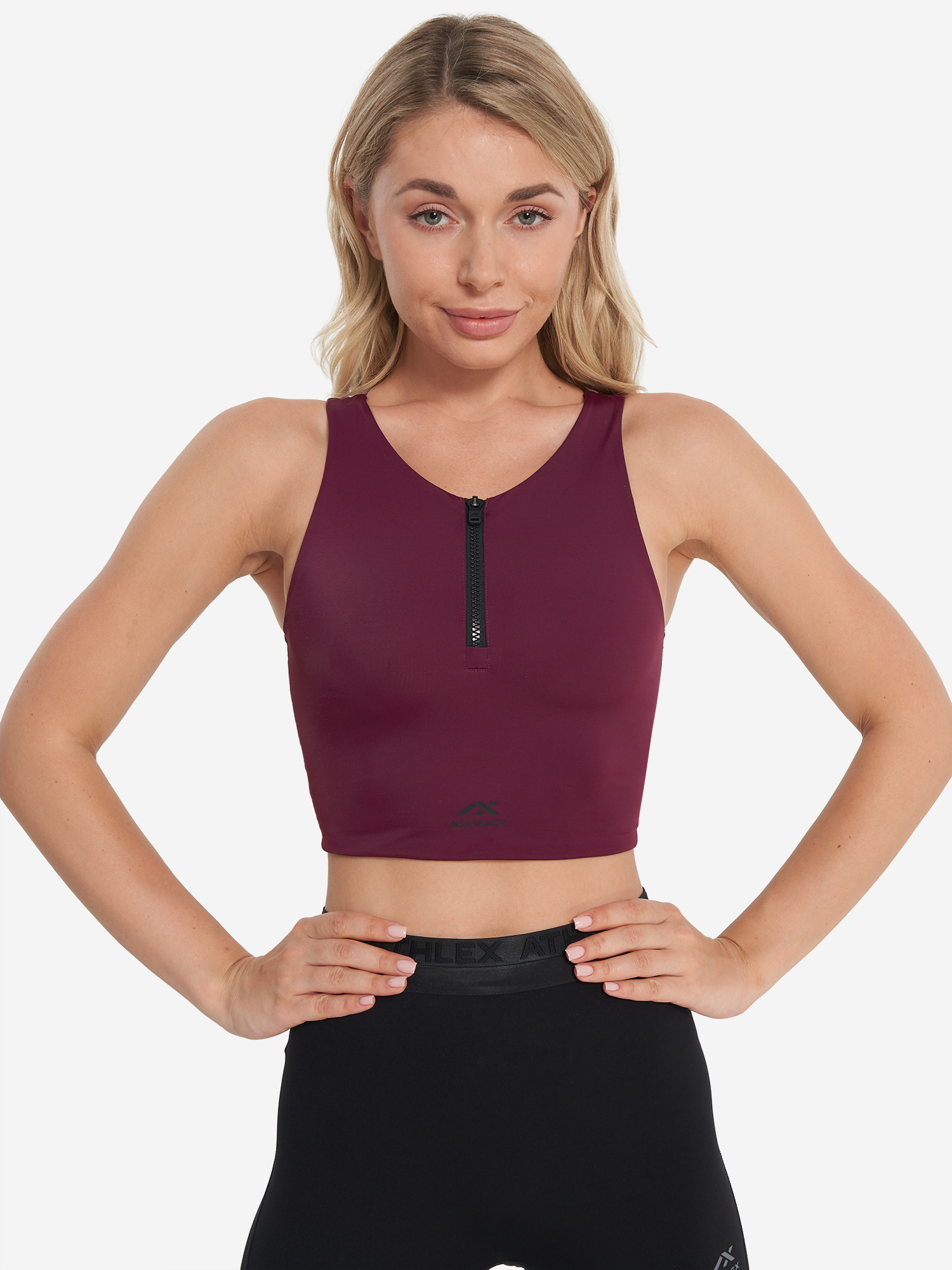 фото Топ бра спортивный athlex, красный