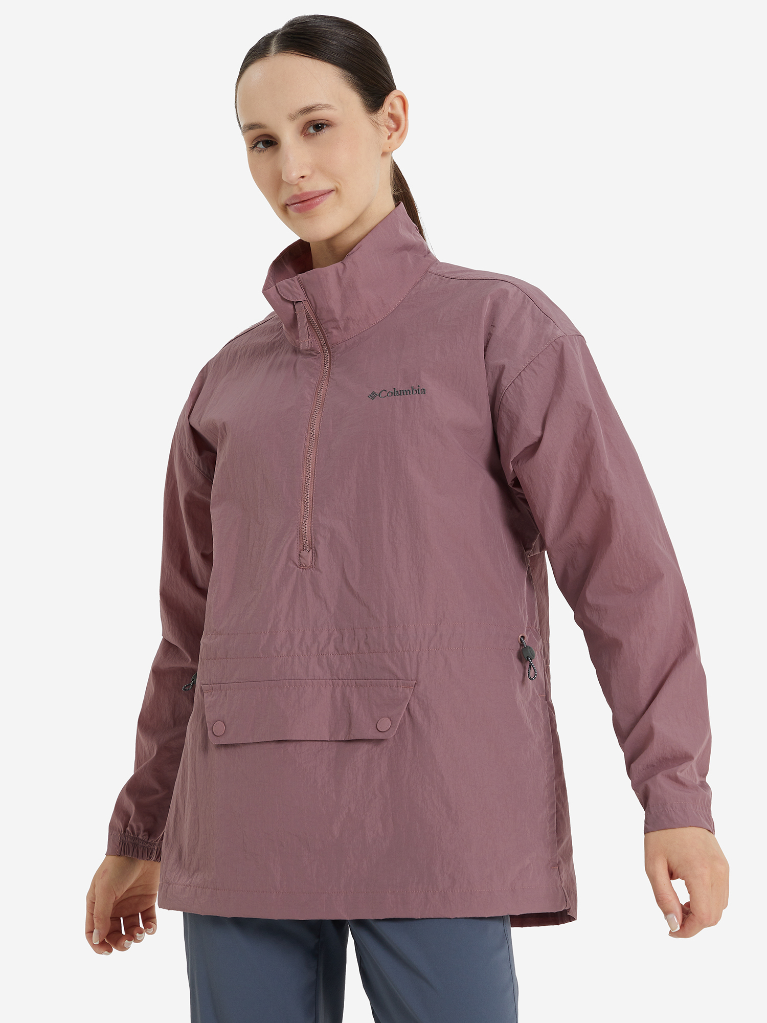 Дождевик женский Columbia Paracutie Anorak Windbreaker, Красный 2071161CLB-609, размер RUS 44