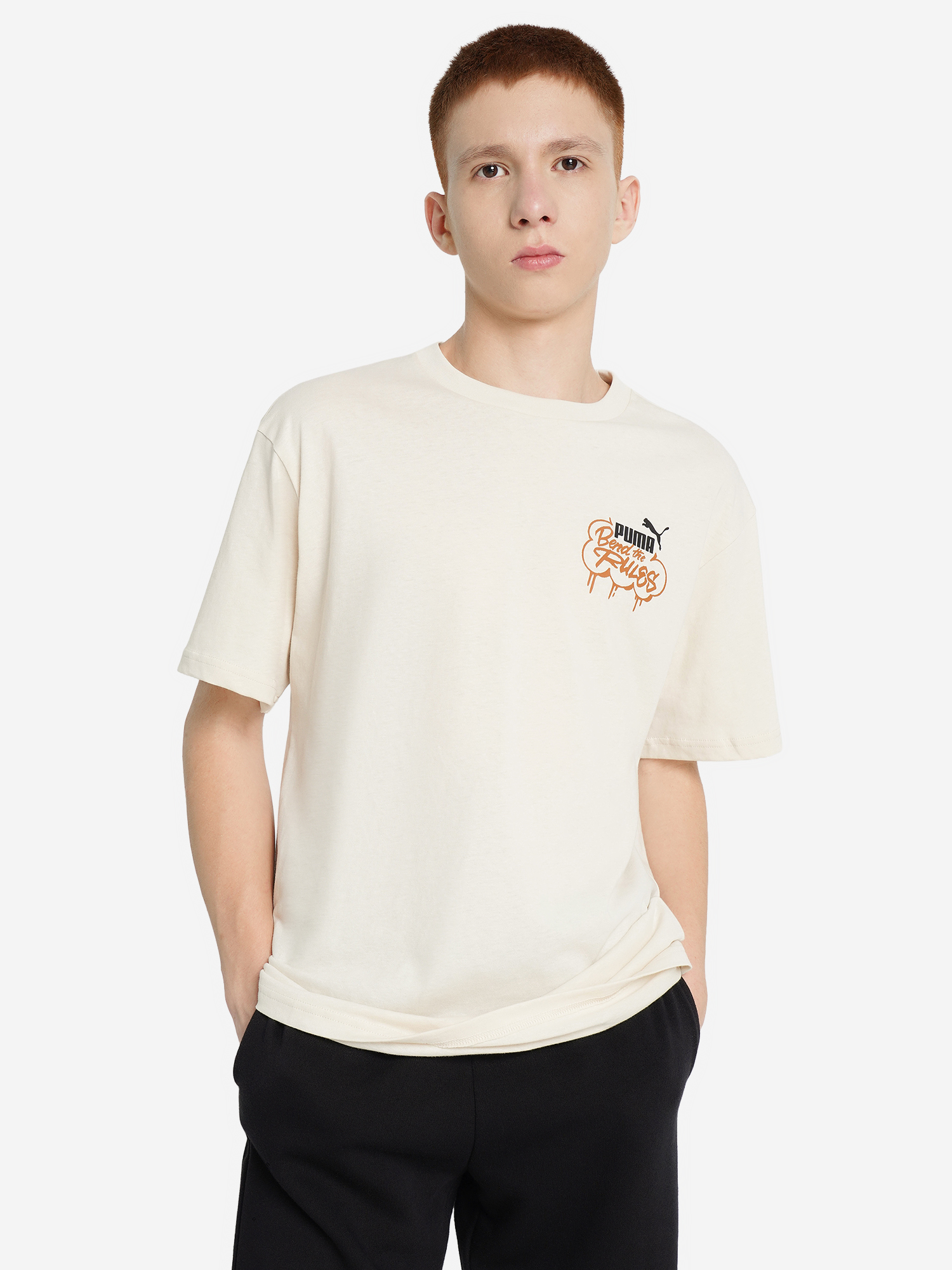 

Футболка для мальчиков PUMA Mid90 S Graphic, Бежевый