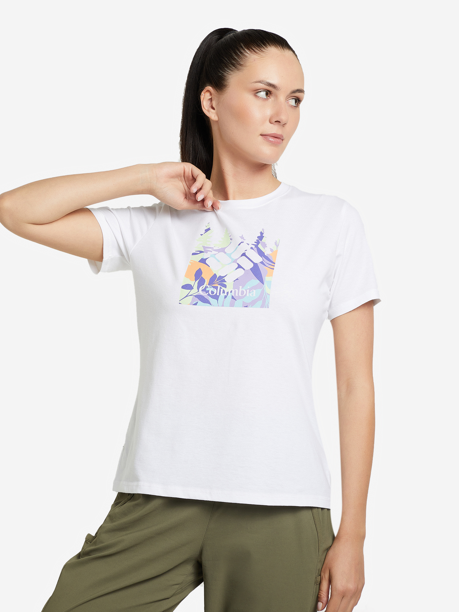 

Футболка женская Columbia Sun Trek SS Graphic Tee, Белый