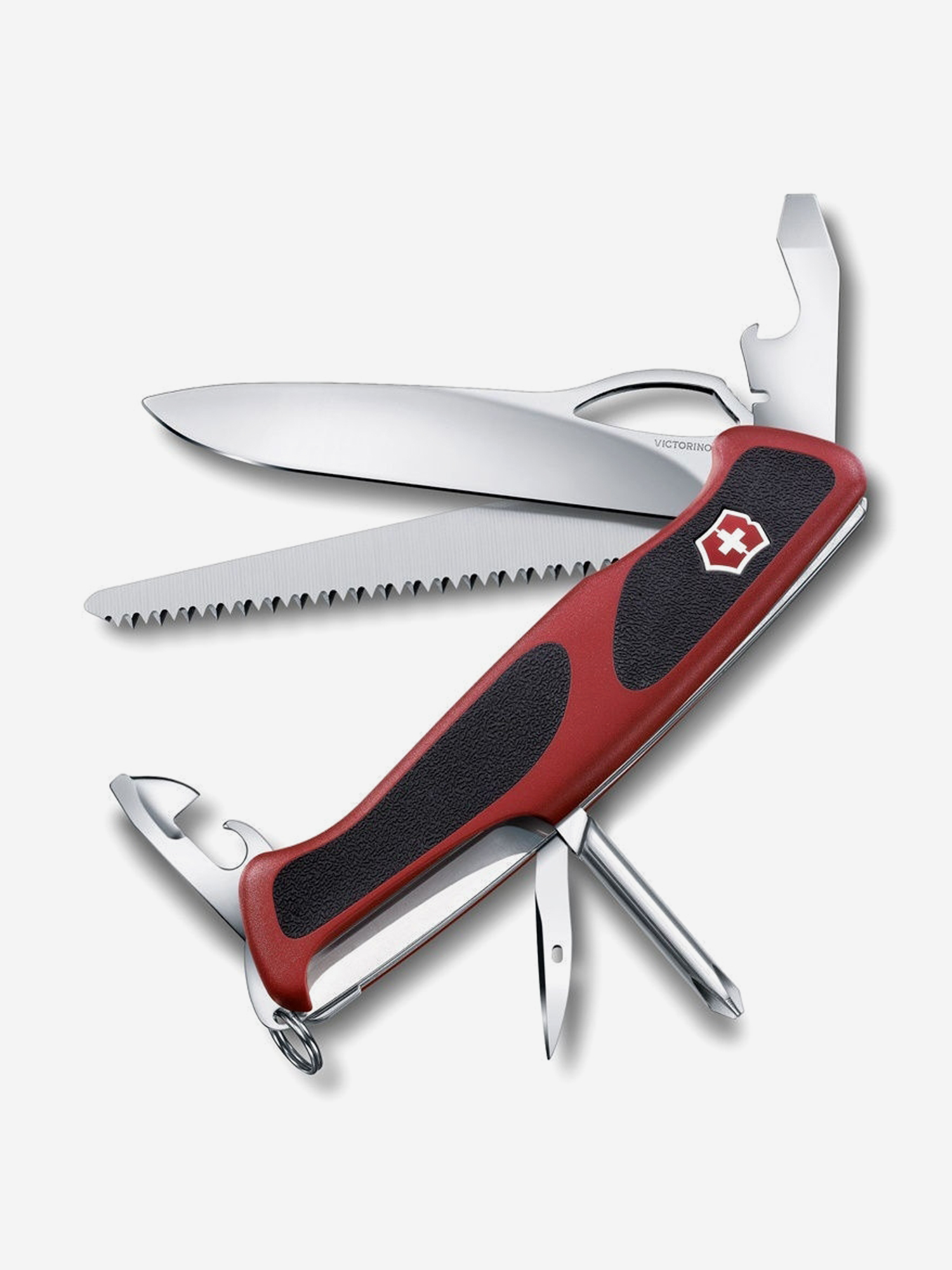 Нож складной Victorinox RangerGrip 78, 130 мм, 12 функций, Красный нож складной victorinox climber 91 мм 14 функций красный