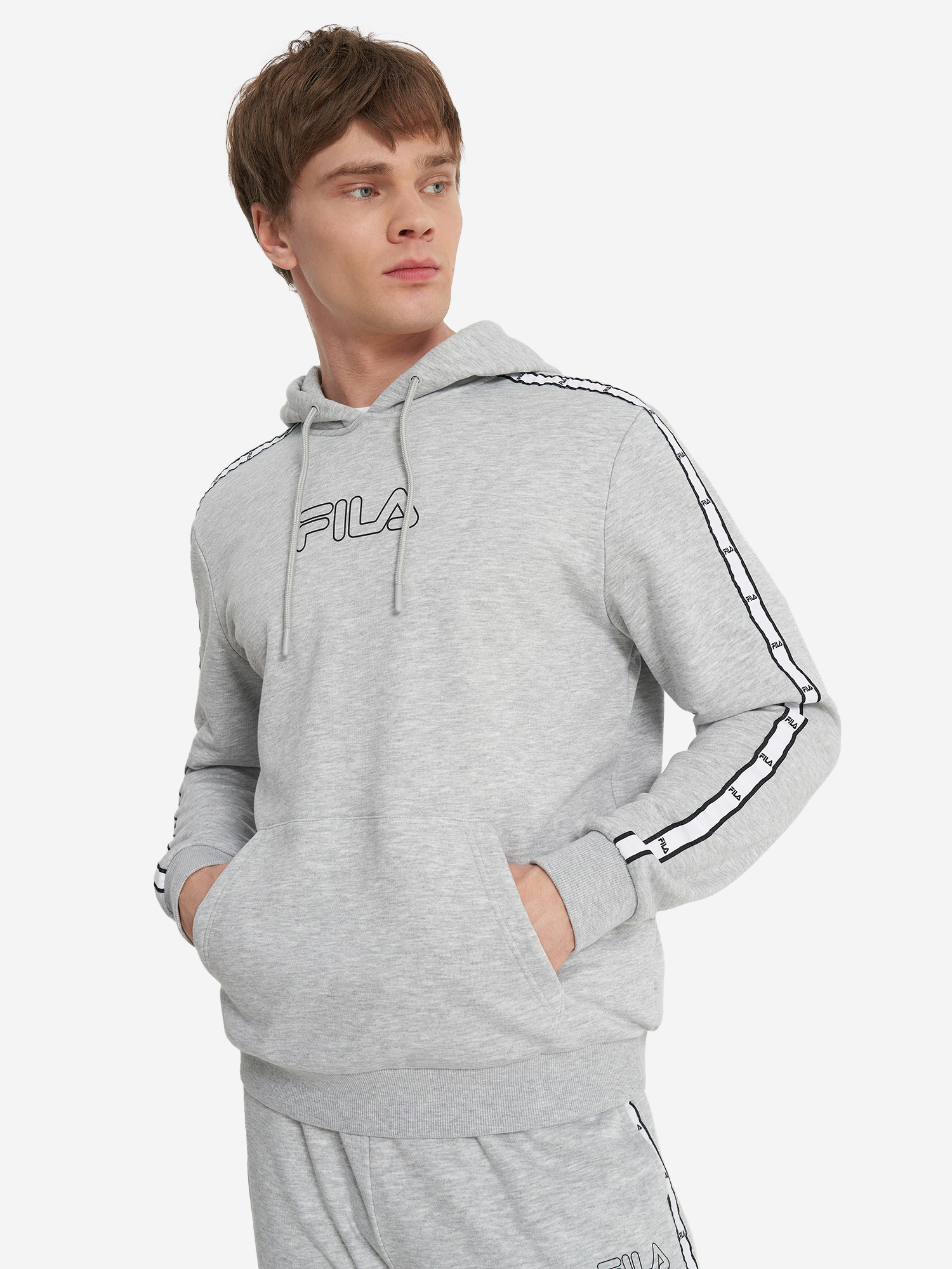 Худи мужская FILA, Серый SS24SPM012FLA-289, размер RUS 50-52 | EUR L - фото 2