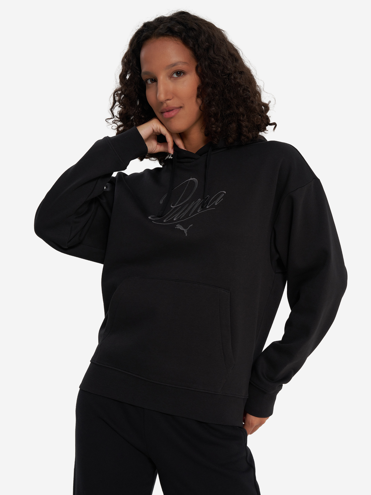 Худи женское PUMA Ess Script, черный, арт. 688072p0p-01
