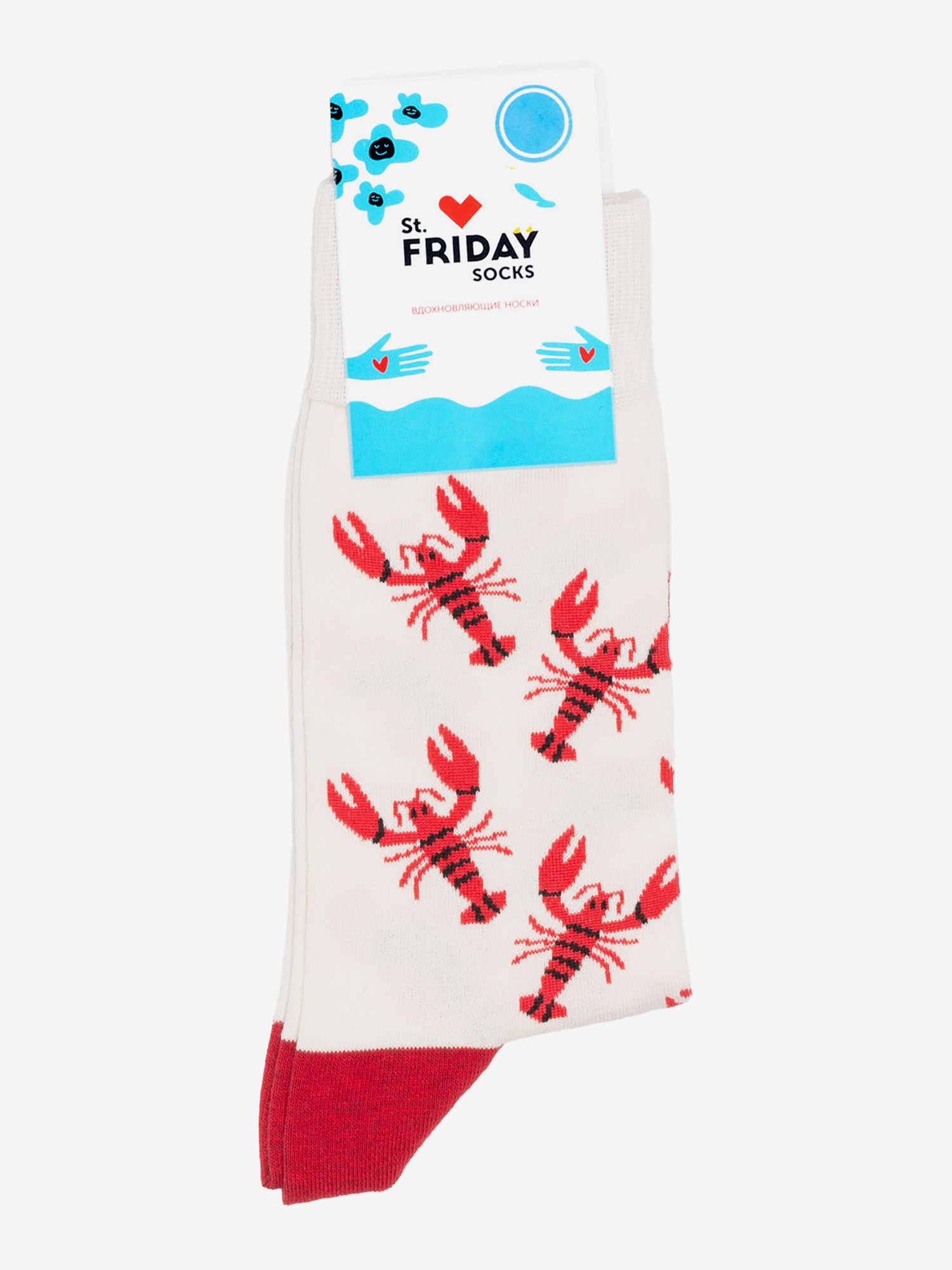 Носки с рисунками St.Friday Socks - Раки, Бежевый