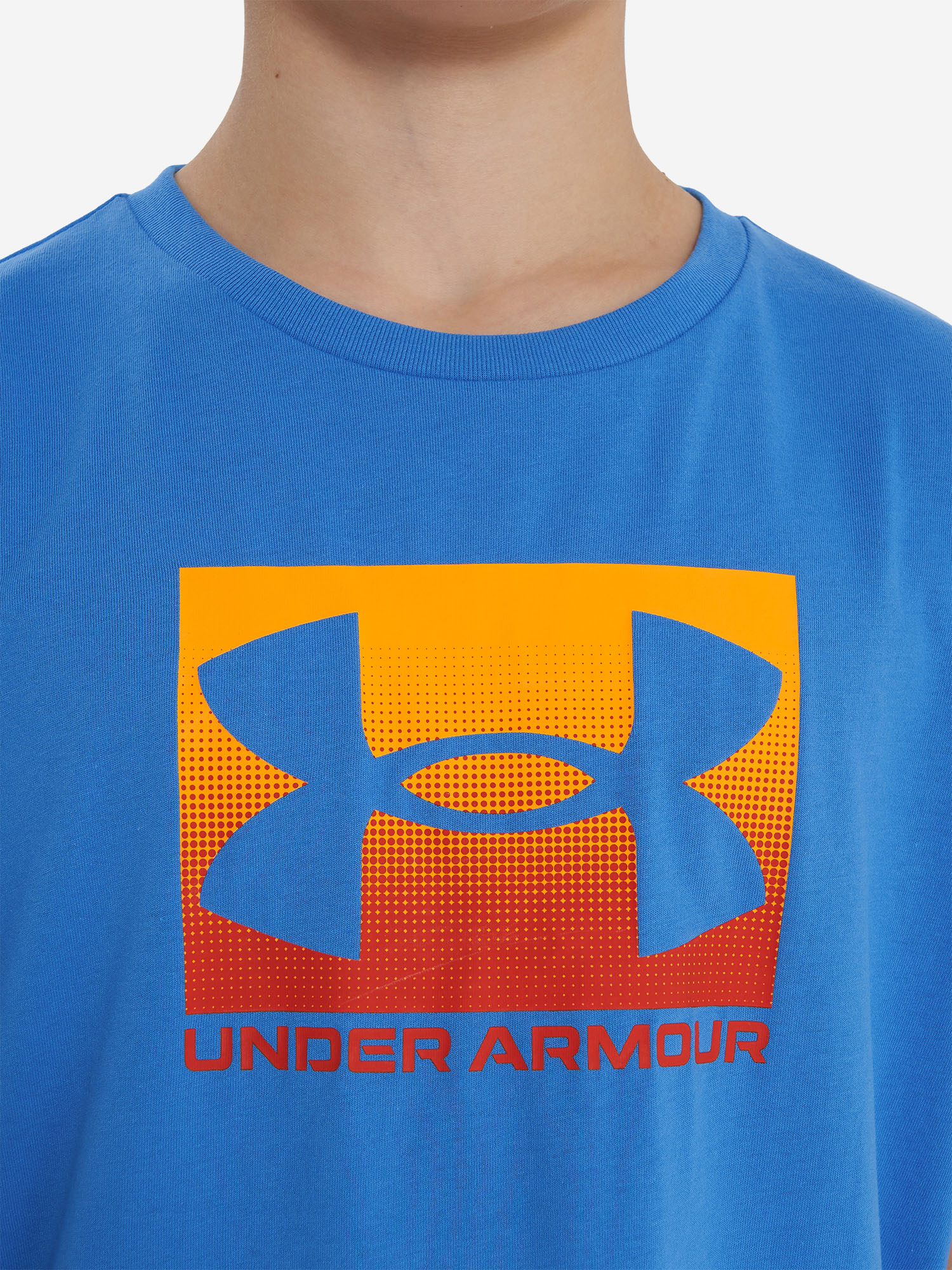 фото Футболка для мальчиков under armour boxed sports update, синий