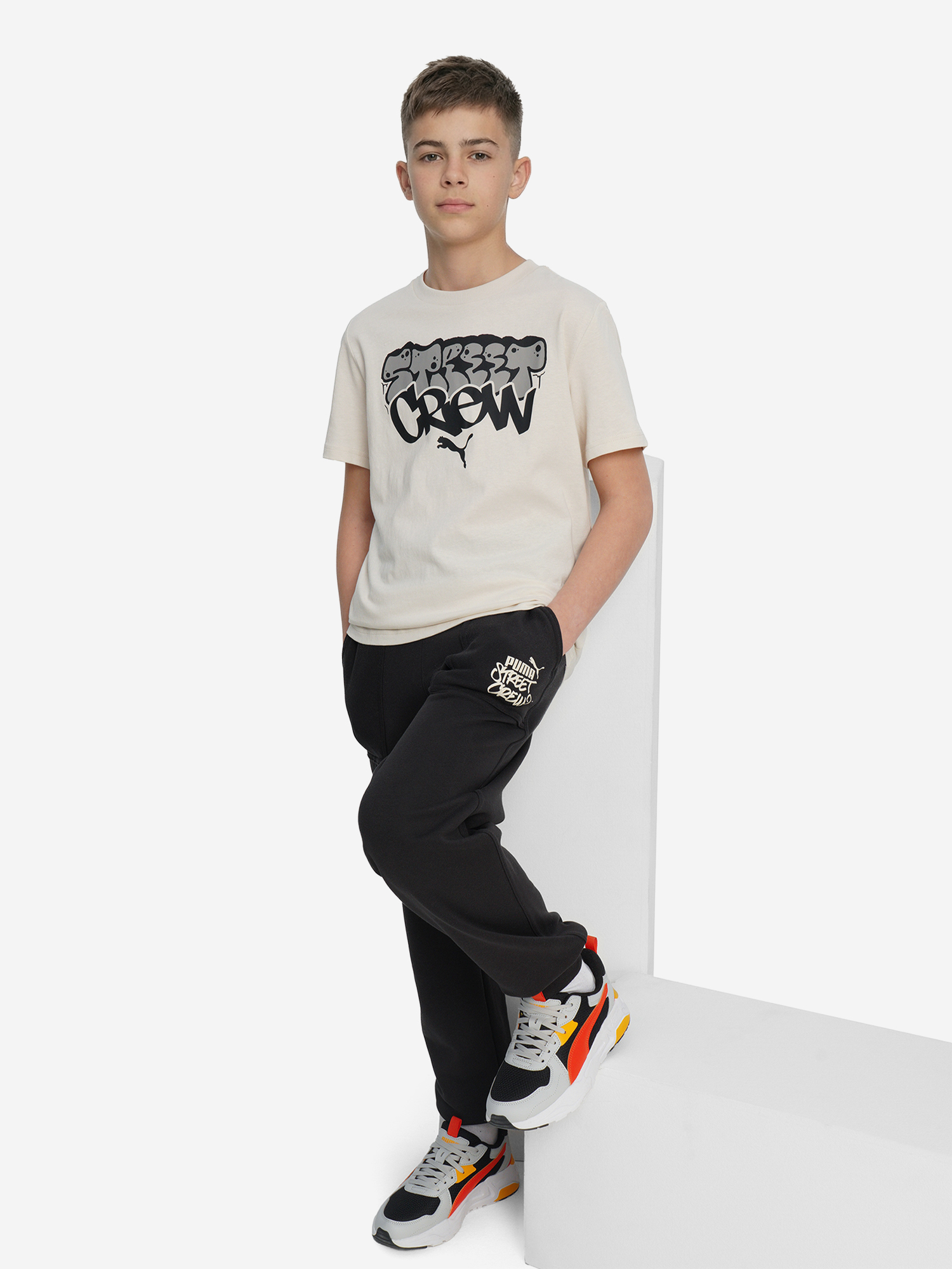 Футболка для мальчиков PUMA Mid90 S, Бежевый 4