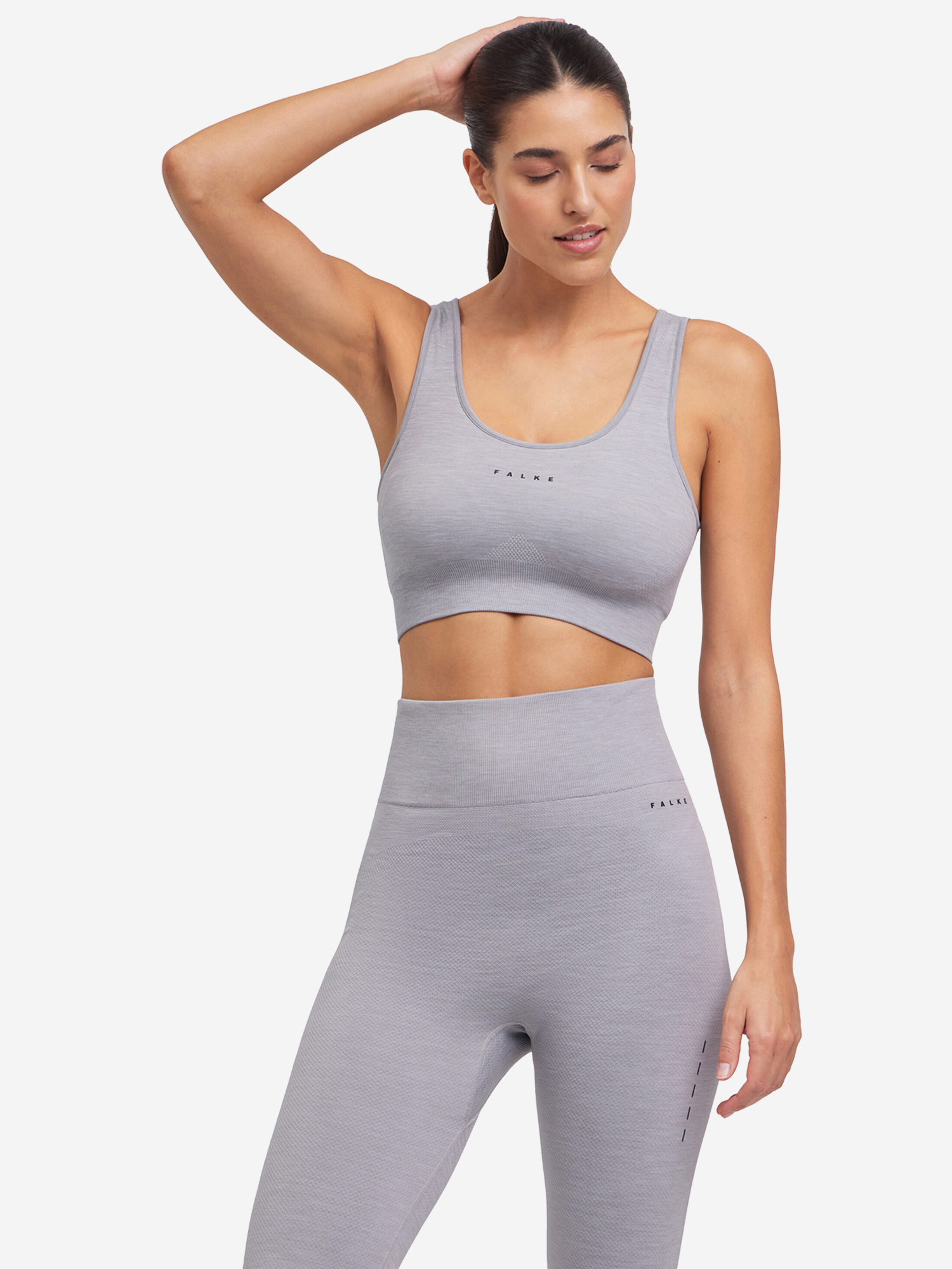 Изображение товара Женский спортивный топ FALKE синтетический короткий с поддержкой