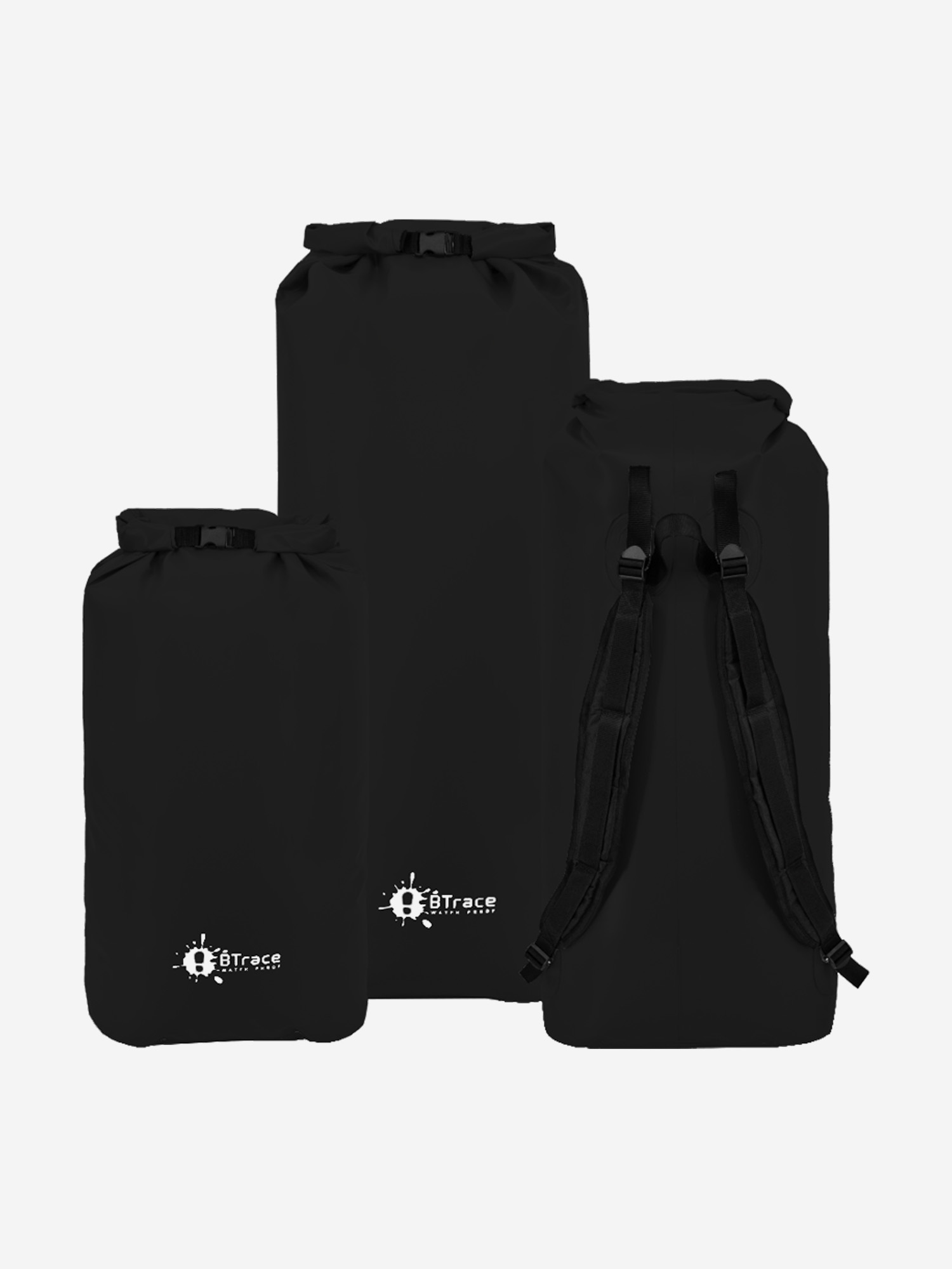 

Гермомешок BTrace с лямками DryBag 80л, Черный, Черный