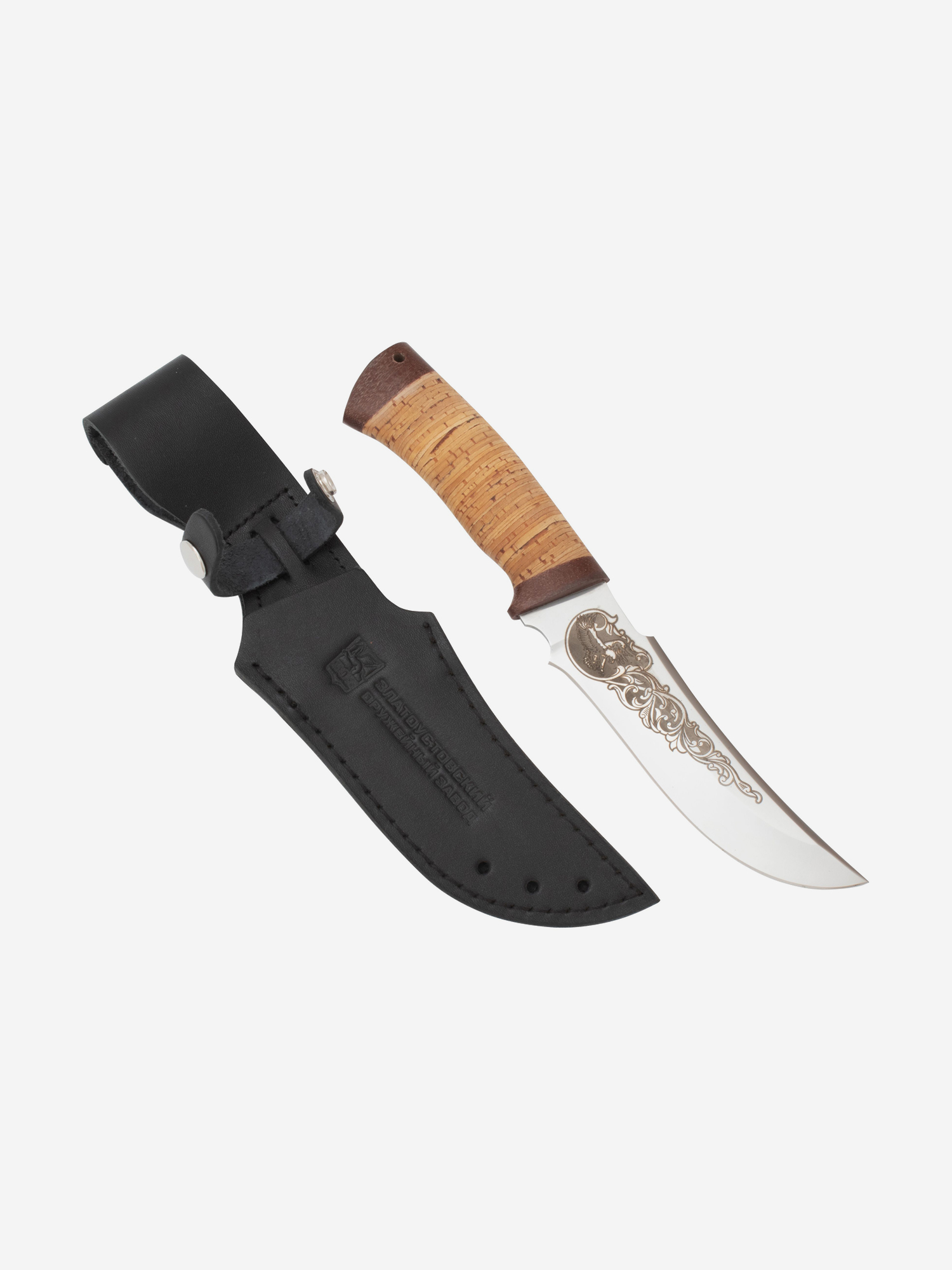 

Нож Златоустовский оружейный завод Сокол (сталь 95x18, береста/текстолит) нож для охоты, разделочный нож, Бежевый