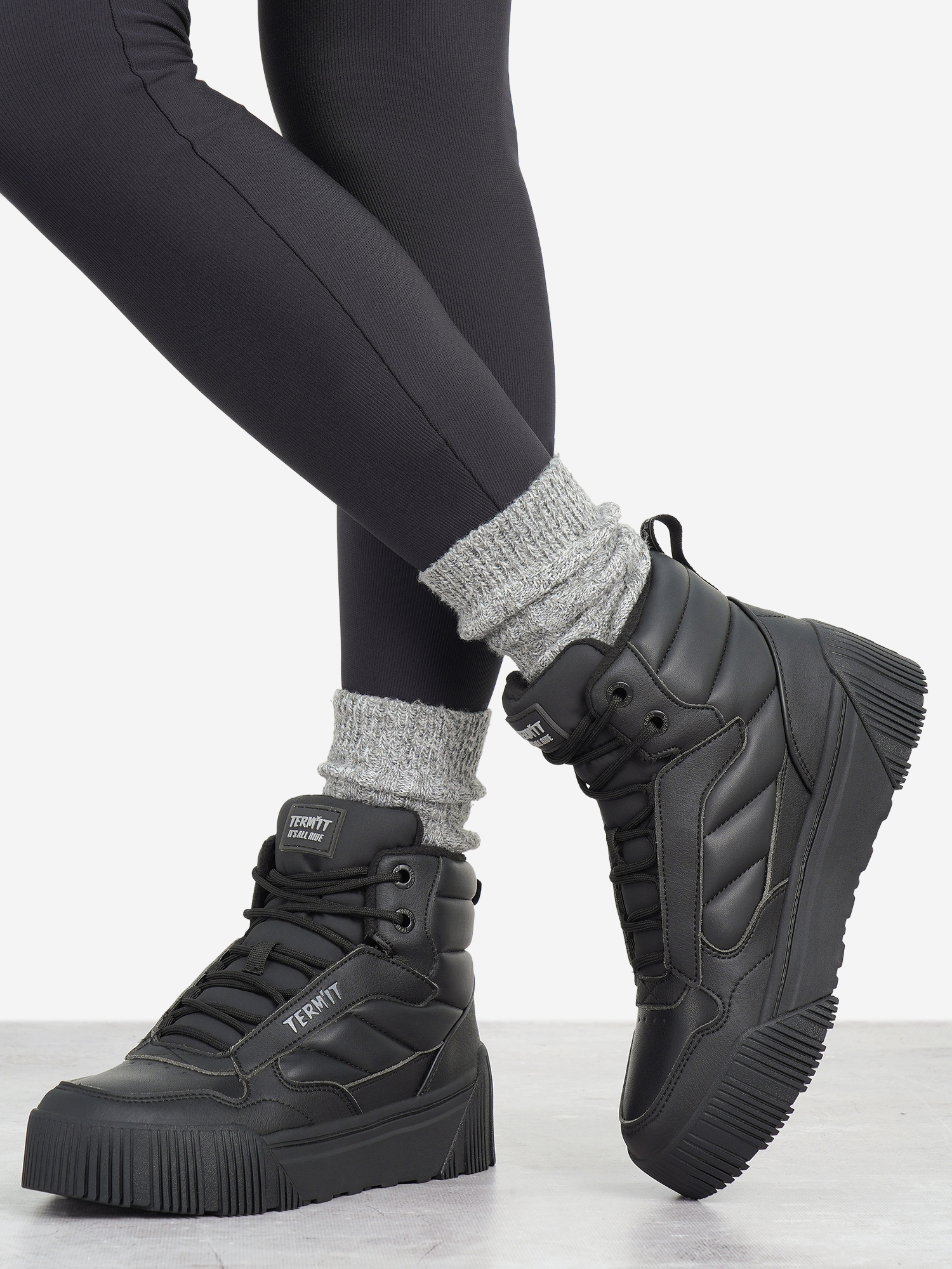Изображение товара Кеды утепленные женские Termit Future Mid 2.0, Черный