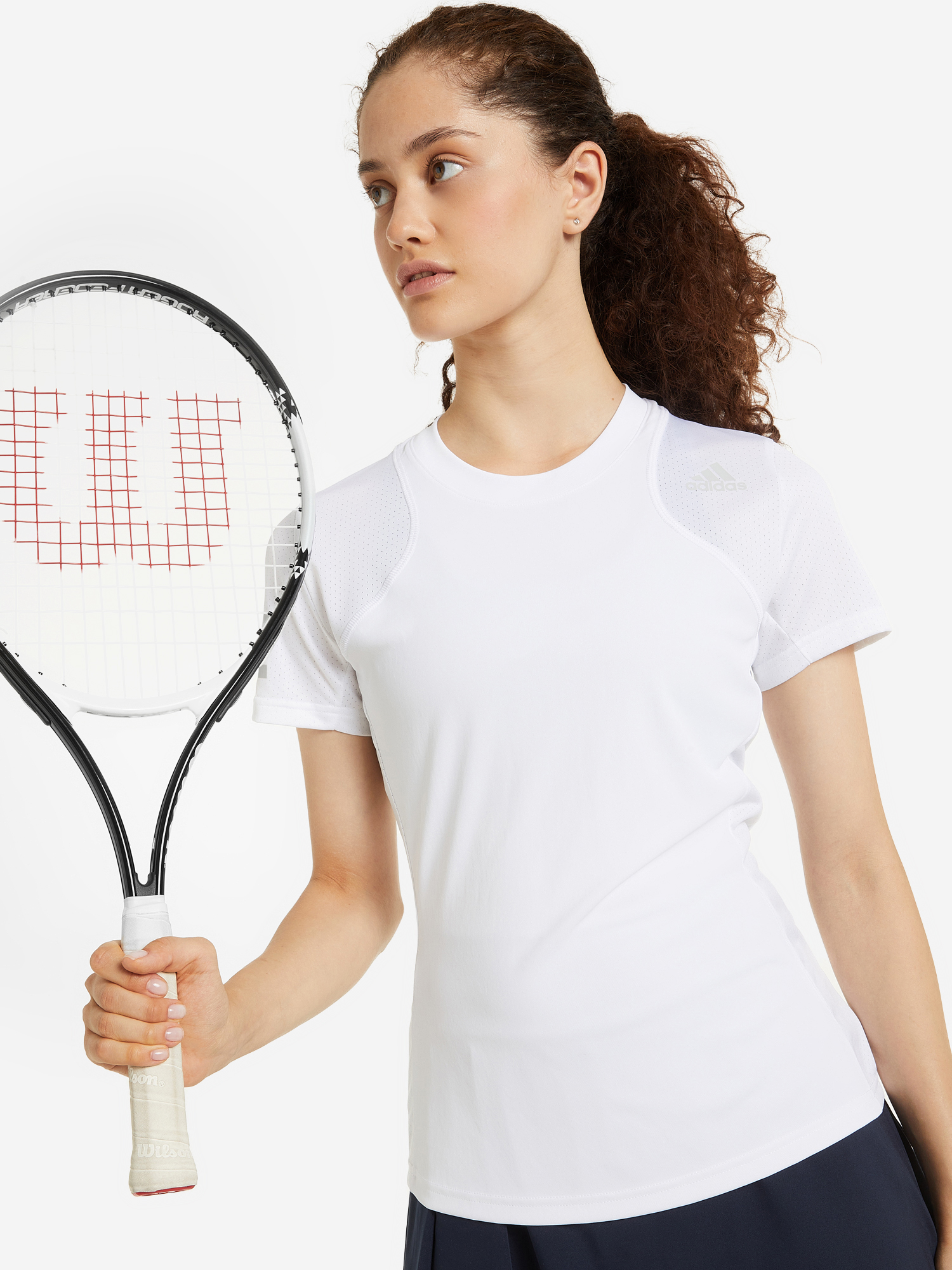 Футболка женская adidas Club Tennis, Белый шорты мужские adidas club 3 stripe tennis