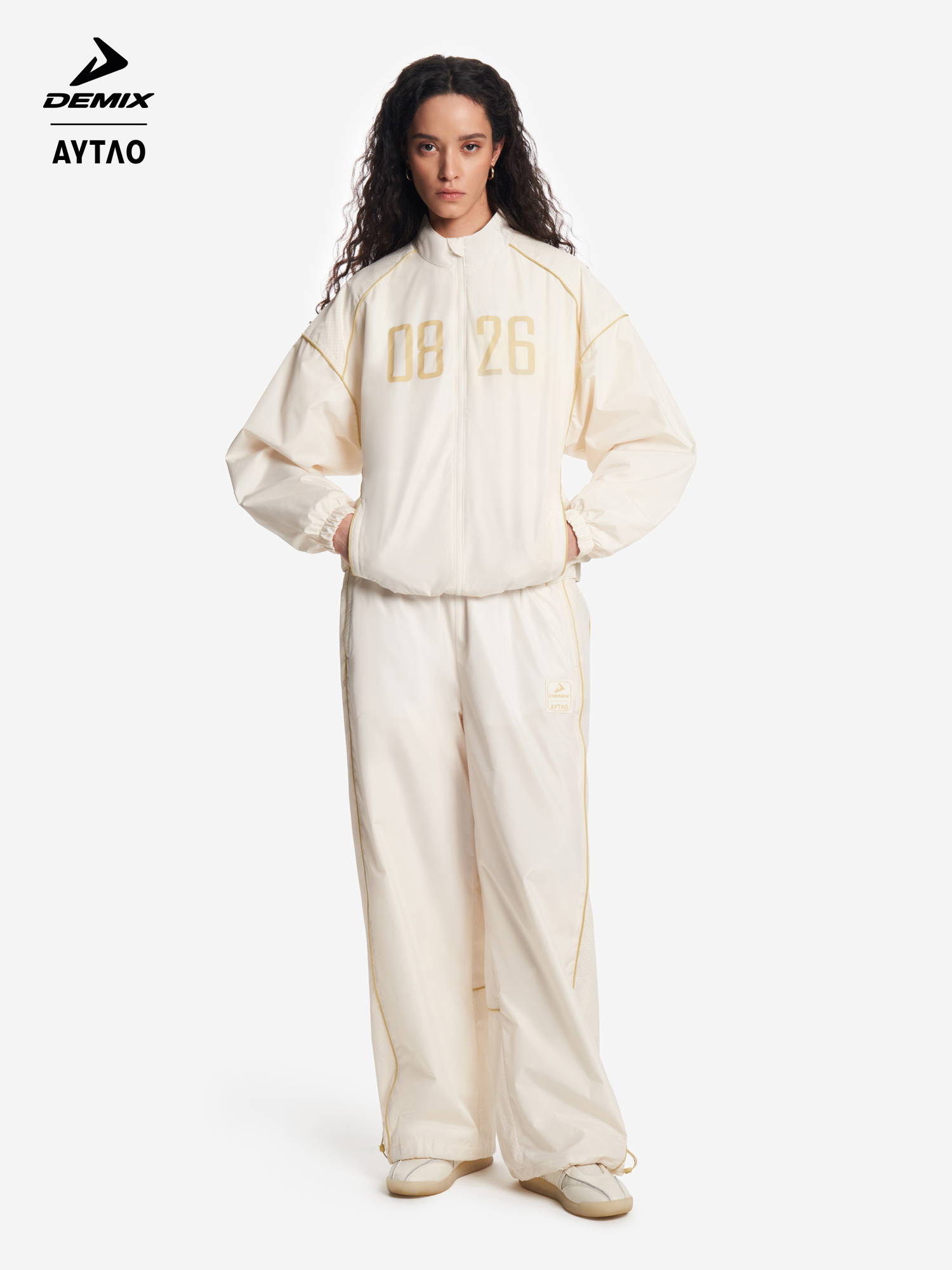 Брюки женские оверсайз Demix x AYTΛO, бежевый, арт. 142799DMX-W1