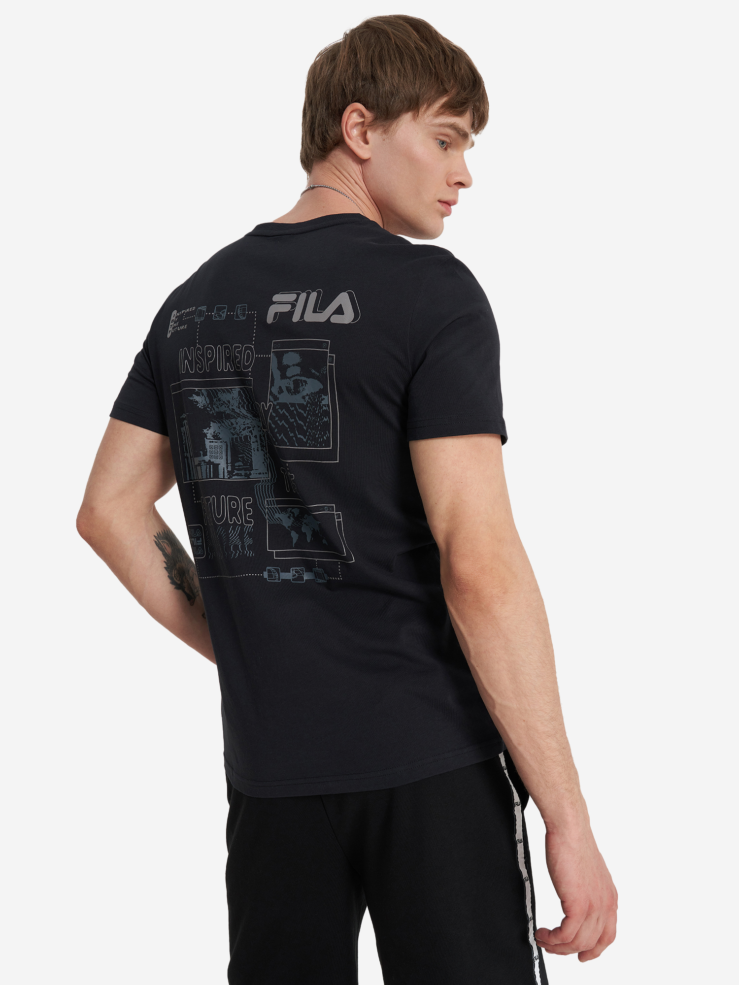 Футболка мужская FILA, Черный 129907FLA-99, размер RUS 48 | EUR S-M - фото 3