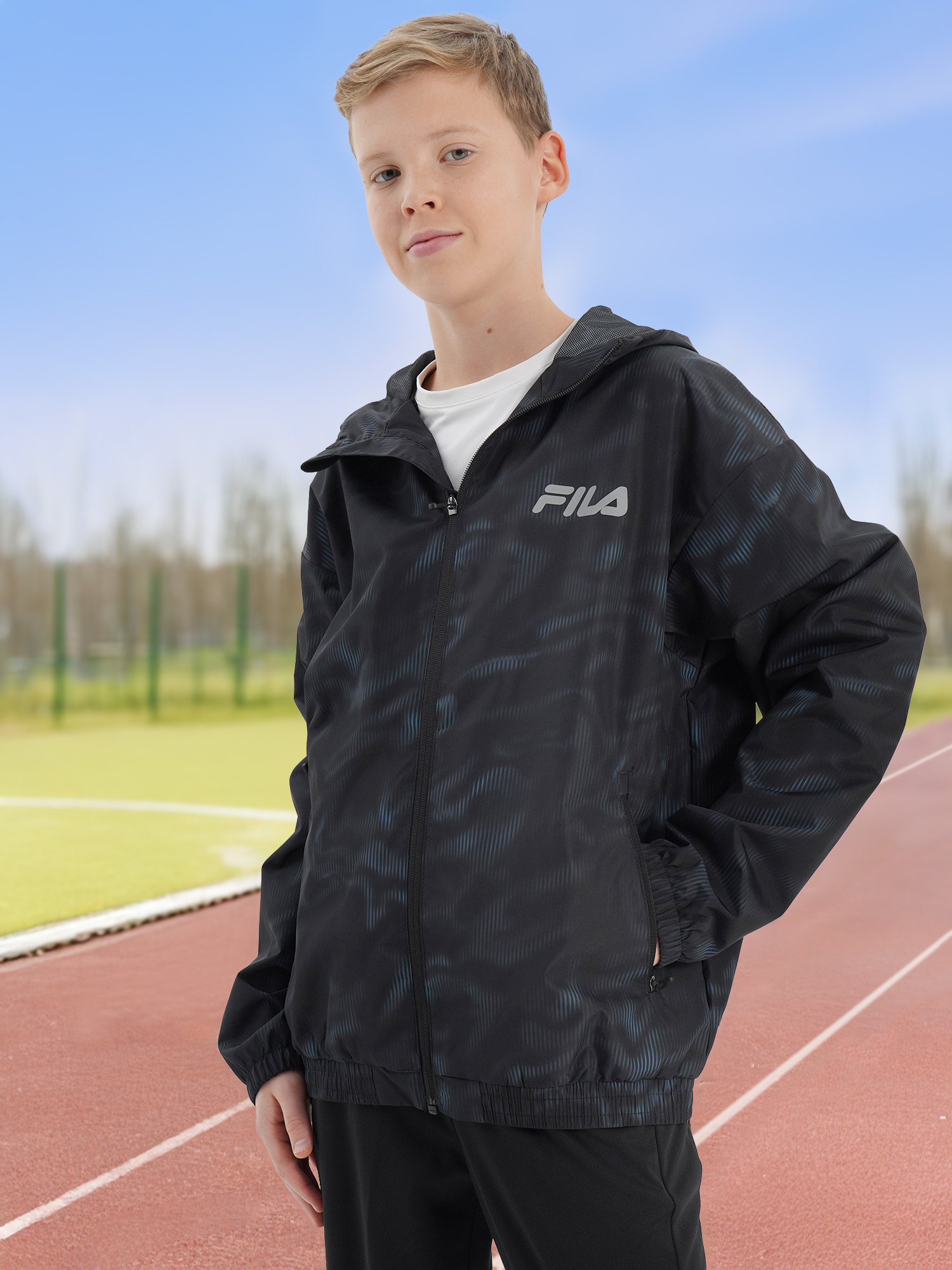 Ветровка для мальчиков FILA, черный, арт. 20124