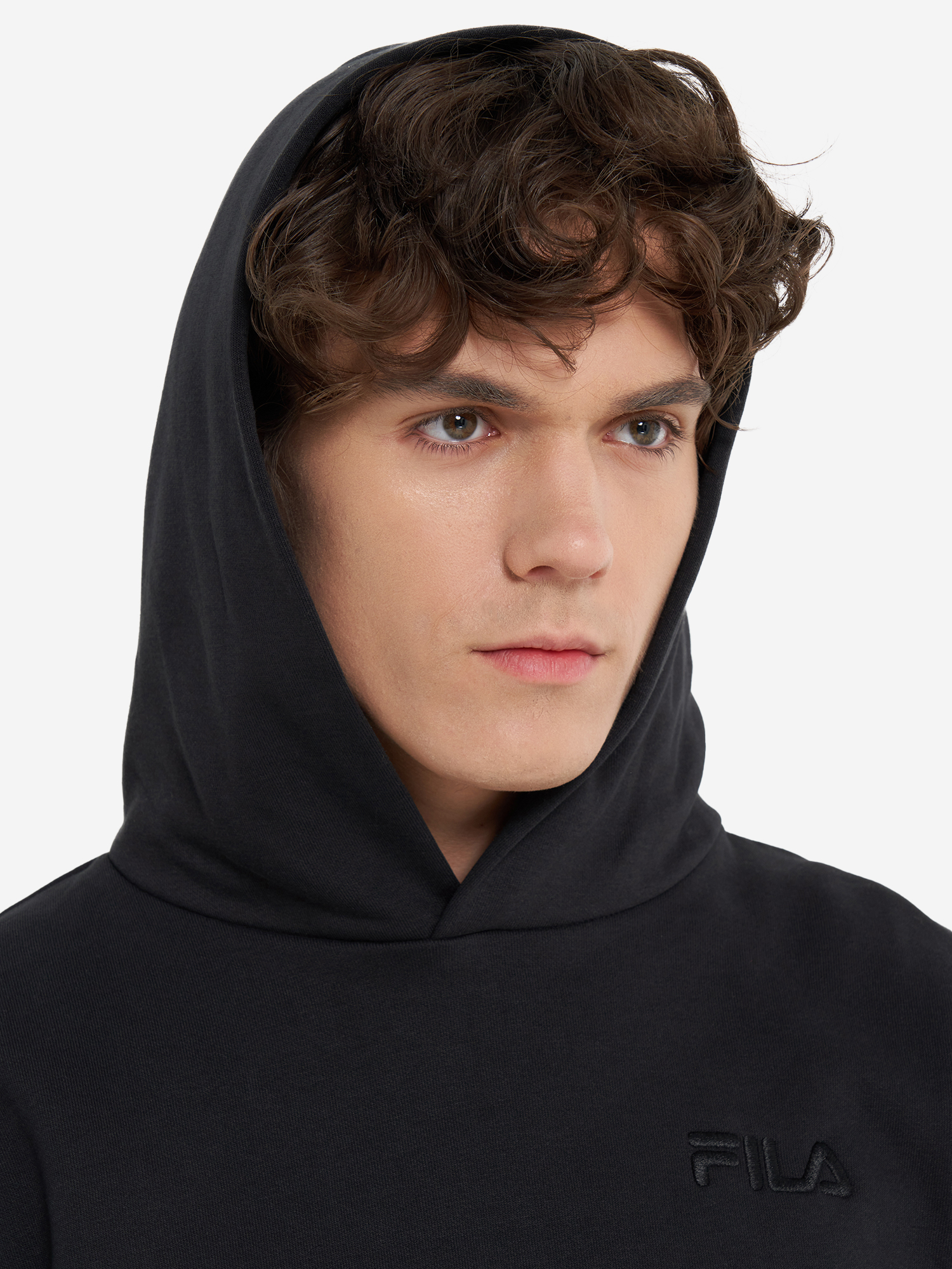 фото Худи мужское fila essentials, черный