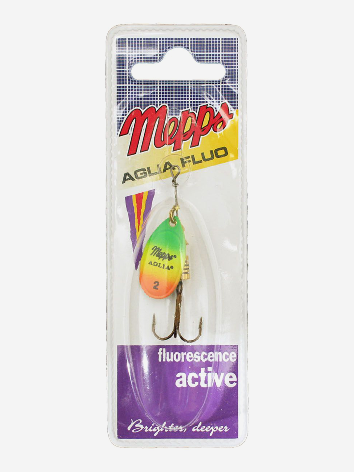

Блесна вращающаяся MEPPS "Aglia OR/TIGER" №2 (4,5г) блистер, Желтый
