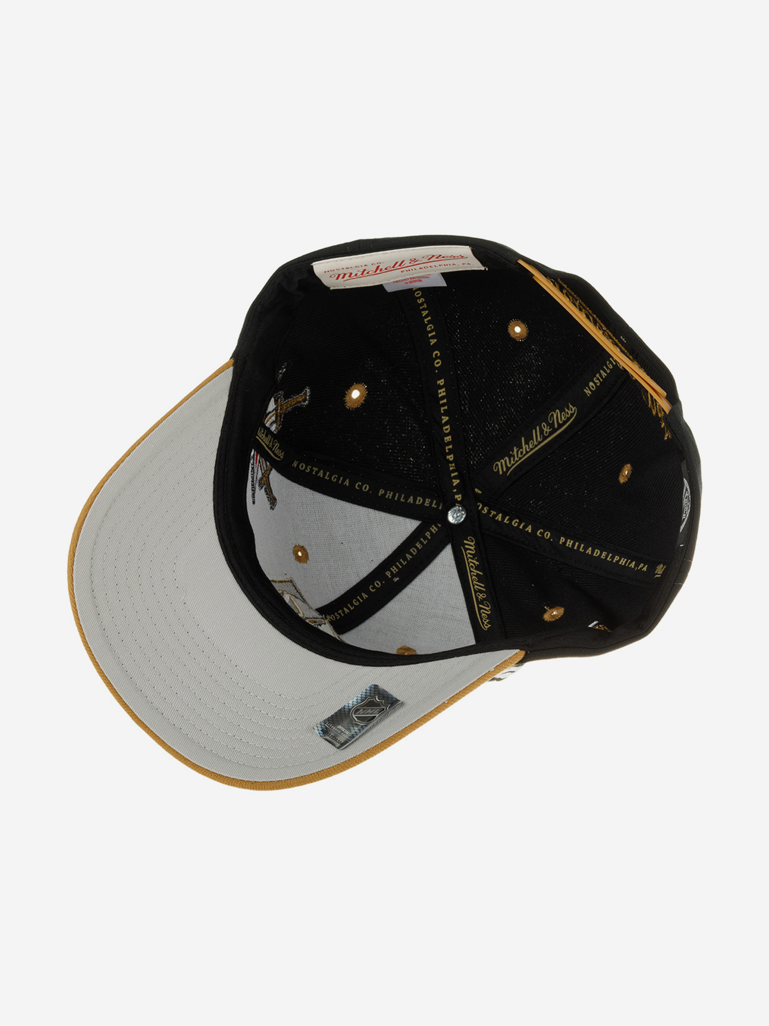 Бейсболка MITCHELL NESS HHSS7311-VGKYYPPPBLCK Vegas Golden Knights NHL (черный), Черный 59-310XDOXM4K-33, размер Без размера - фото 4