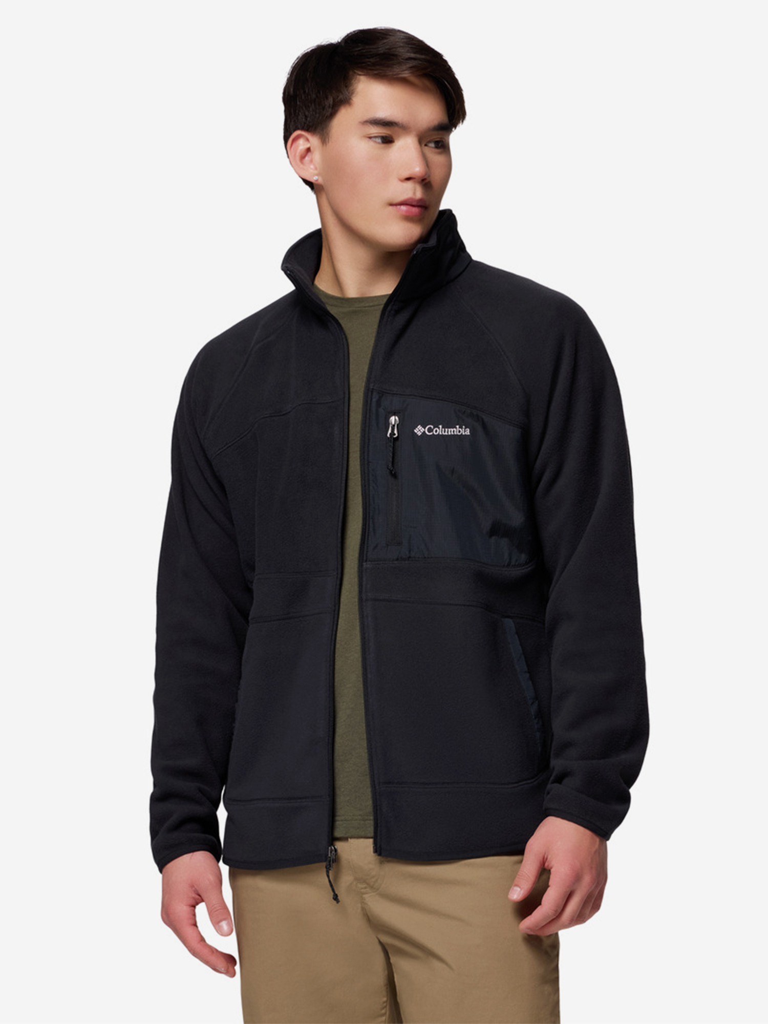 Джемпер флисовый Columbia Fast Trek Overlay Full Zip, черный, арт. 27832