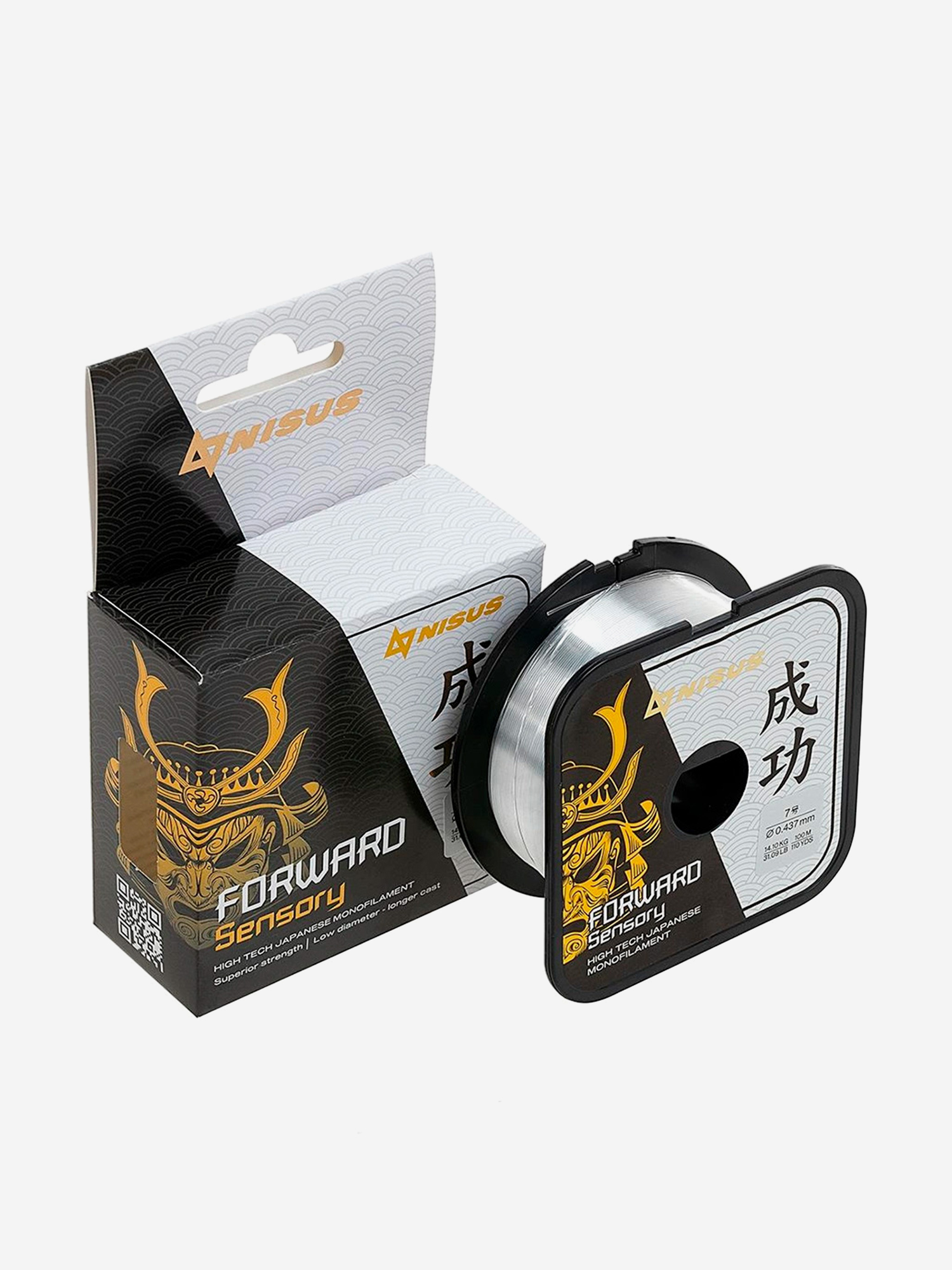 Изображение товара Леска для рыбалки Nisus FORWARD Sensory Nylon Transparent 0,437mm (N-FS-0437-100) 10 штук по 100 м