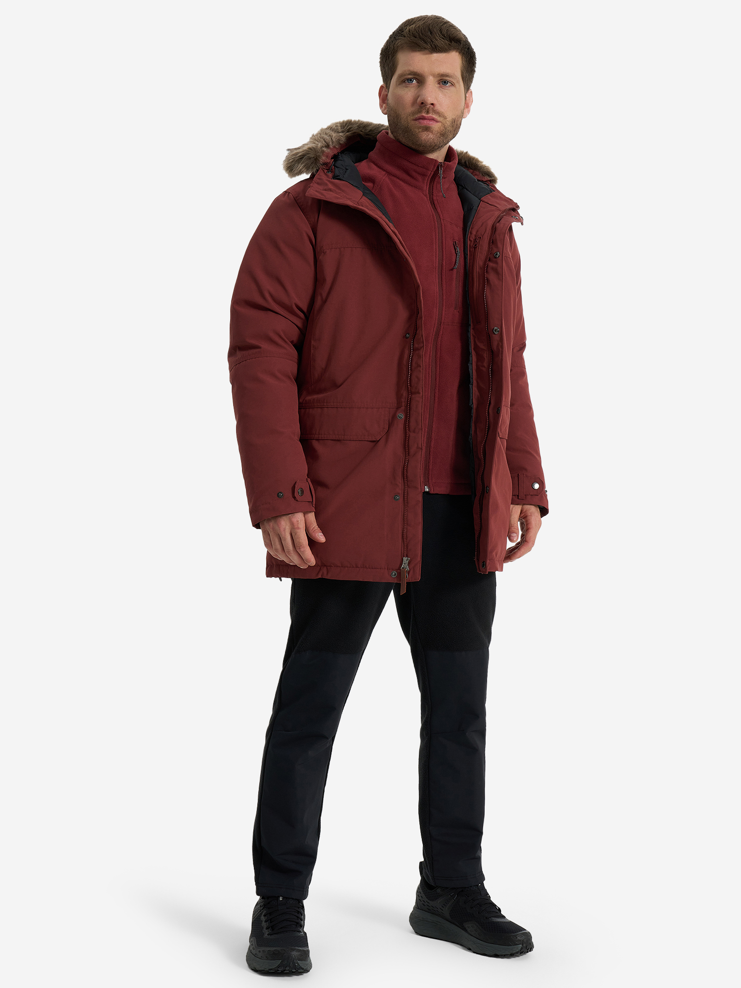 Куртка утепленная мужская Columbia Marquam Peak II Parka, Красный 2122891CLB-681, размер 46 - фото 4