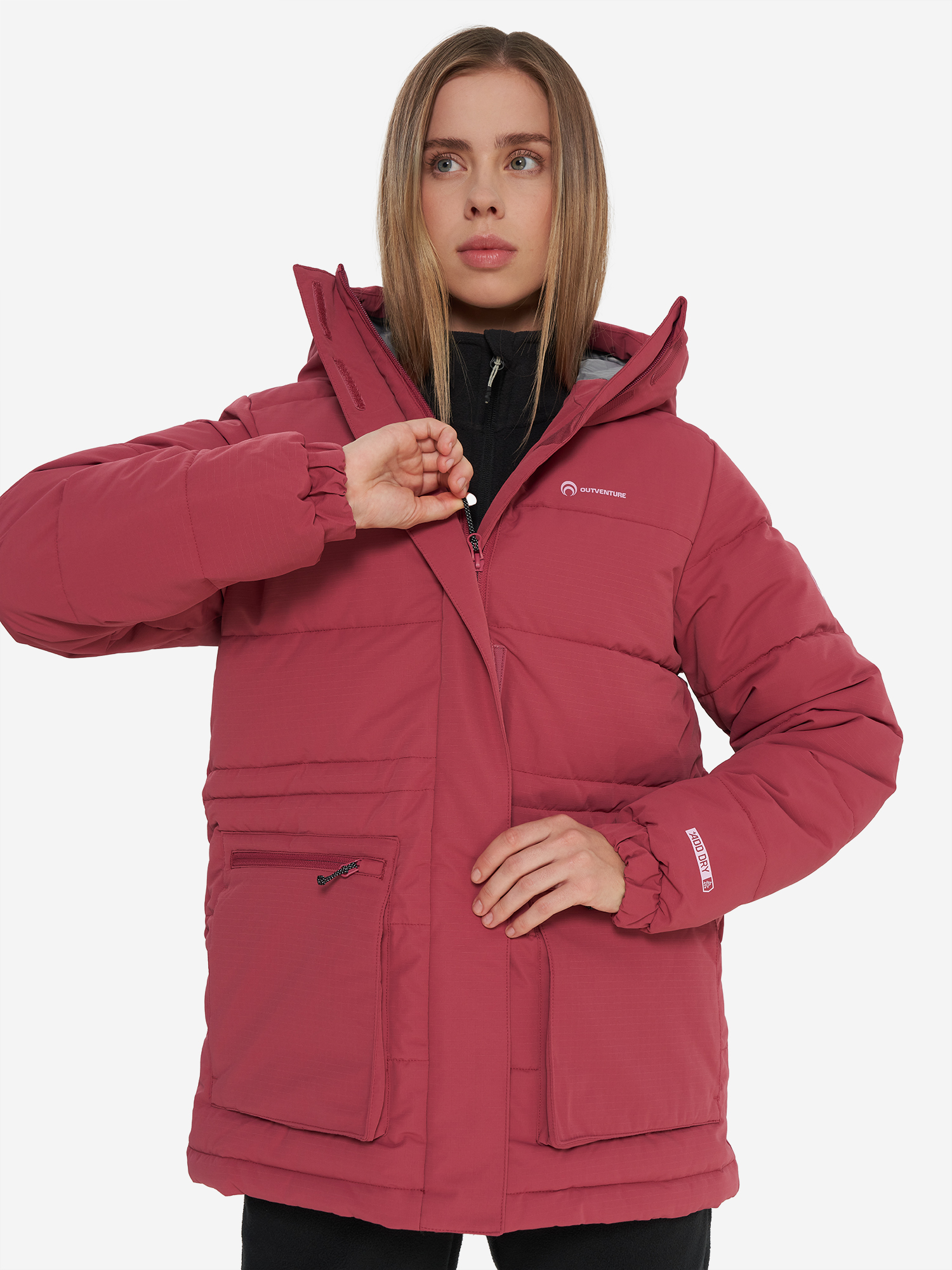 Пуховик женский Outventure Красный 9999₽