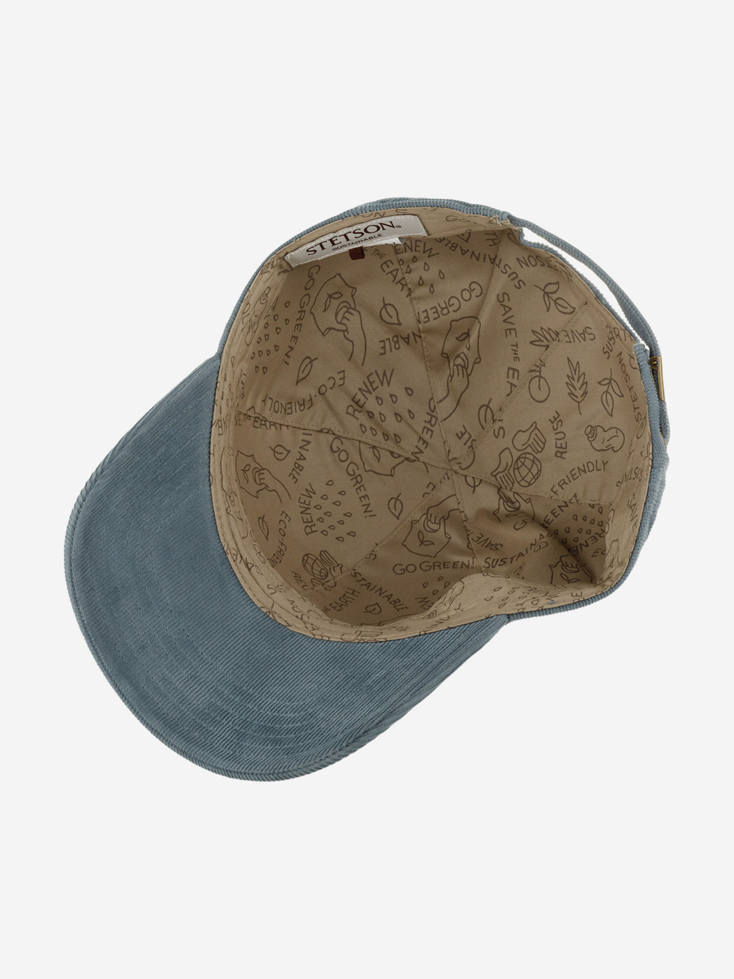 Бейсболка STETSON 7721147 BASEBALL CAP SUSTAINABLE CORDUROY (голубой), Голубой 02-831XDOXS9Z-19, размер Без размера - фото 4